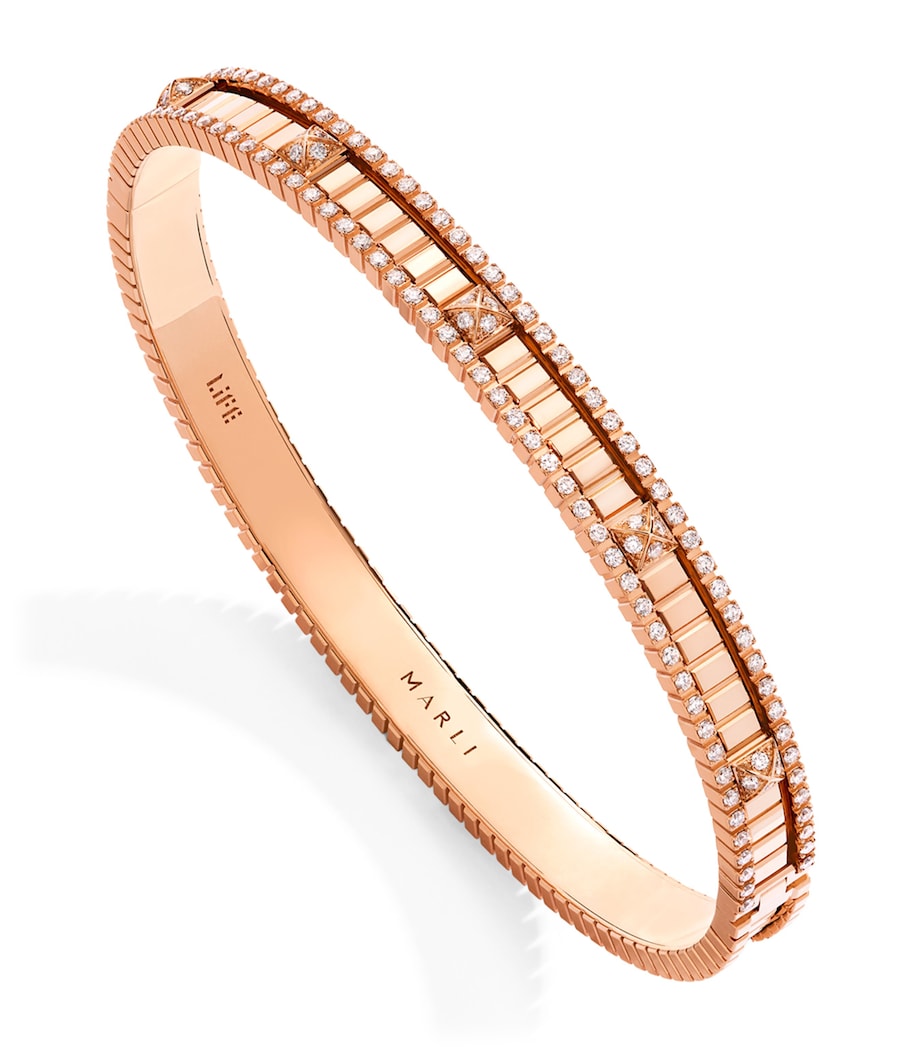 Rose Gold and Diamond LIFE Bangle ROSE GOLD Image 1