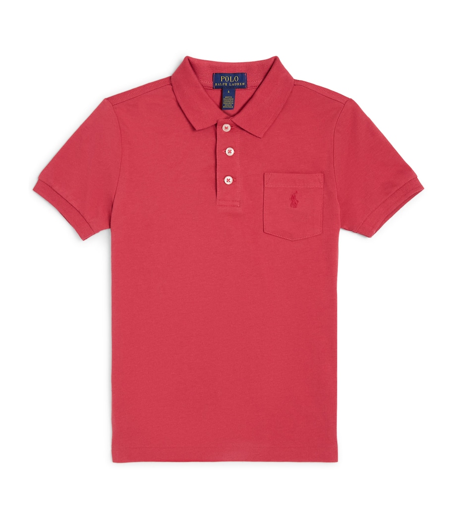 Cotton Logo Pocket Polo Shirt (2-7 Years) NANTUCKET RED/C4488 Image 1