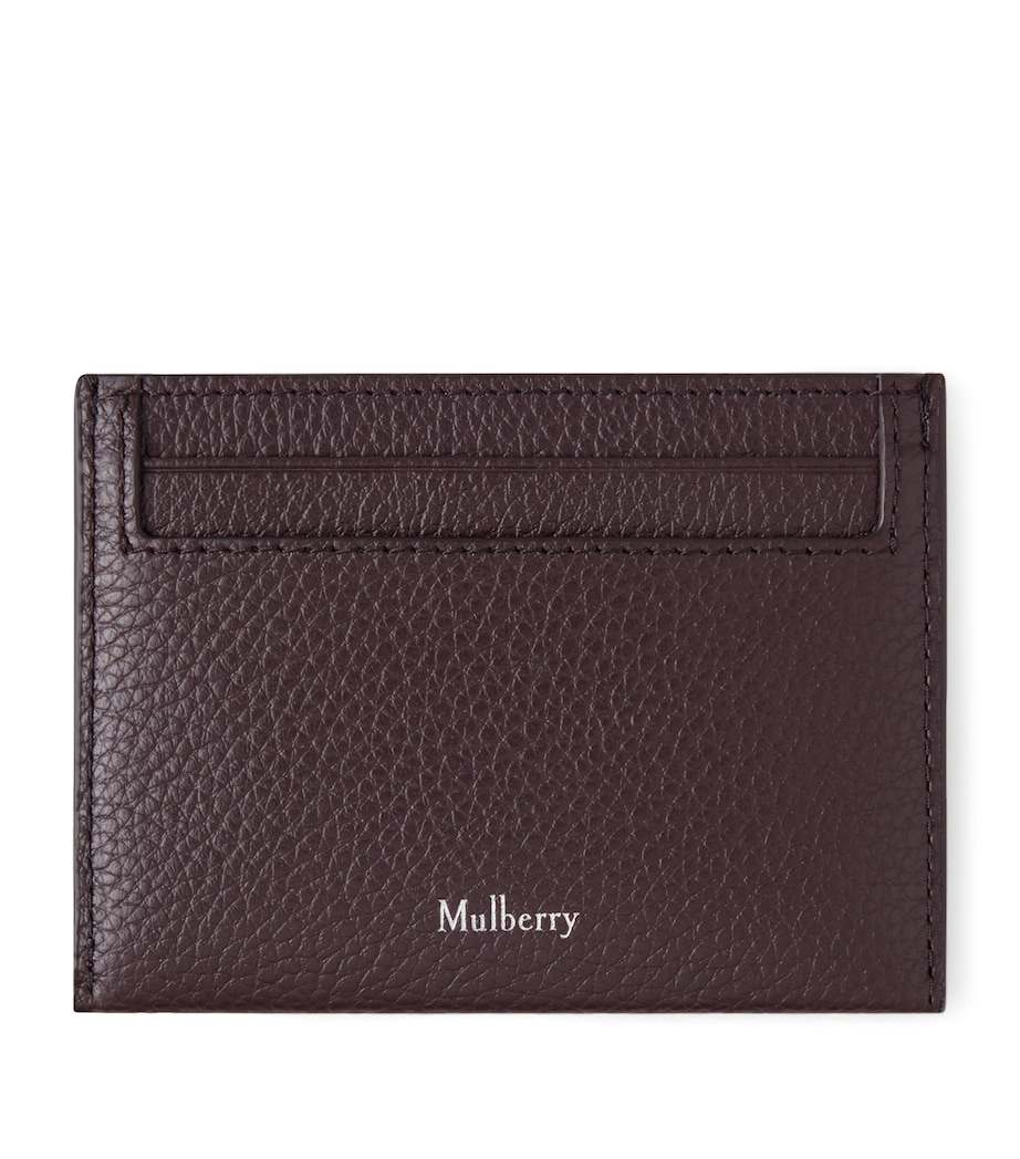 Grained Leather Card Holder EBONY Image 1