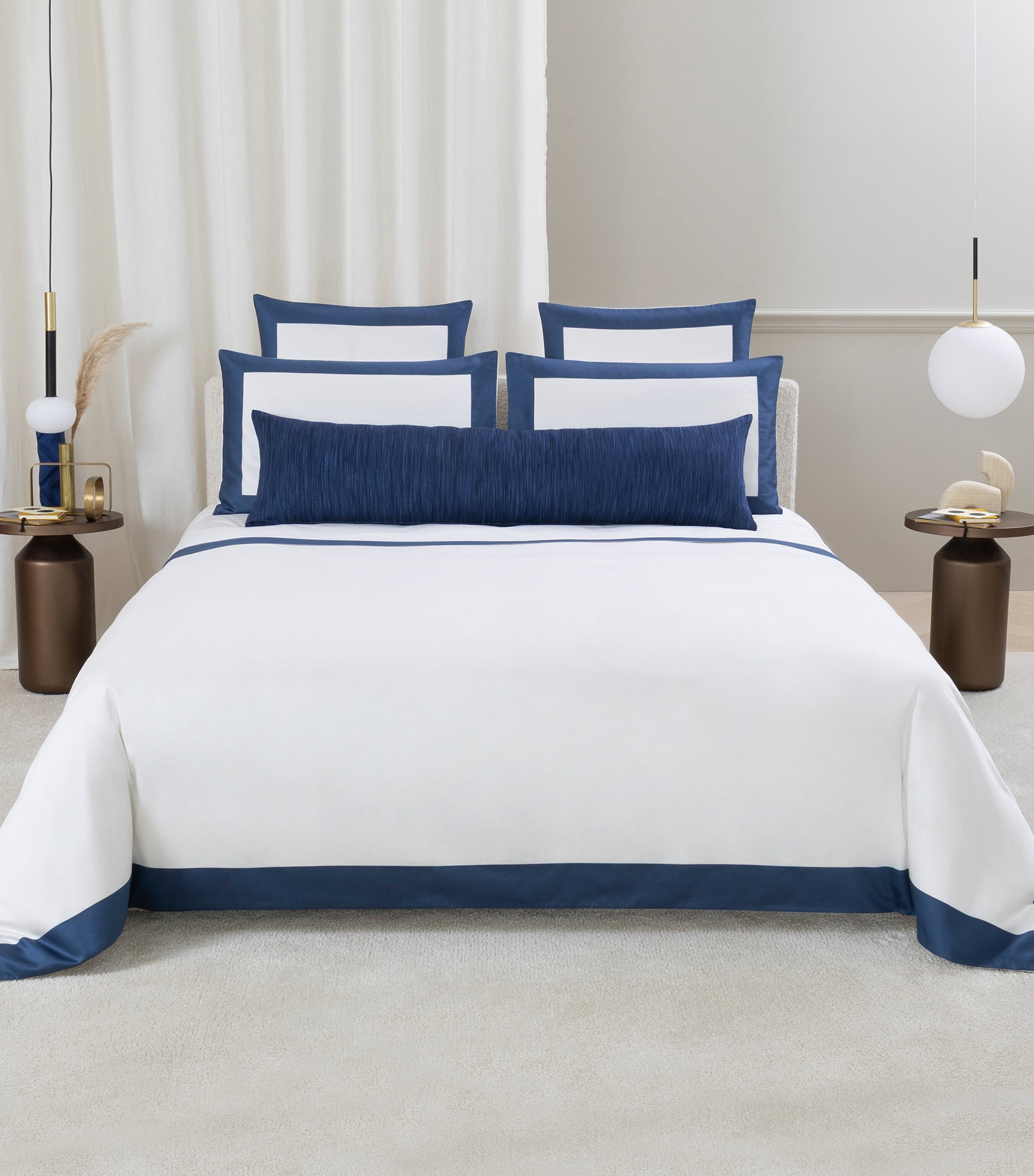 Frette Lounge Decorative Cushion Cover (40cm x 140cm) Indigo Blue Image 5
