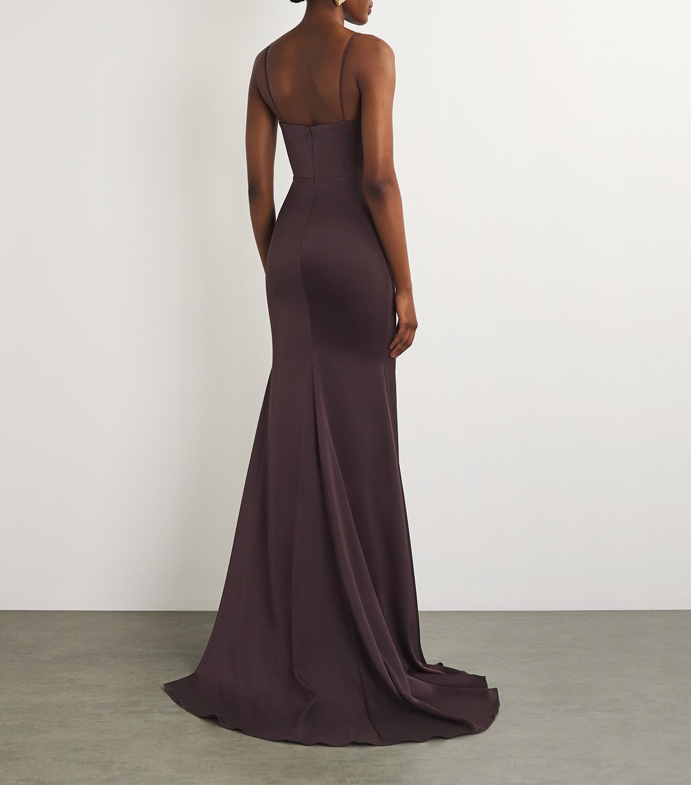 alex perry brown dress Alex Perry Sweetheart Neck Gown