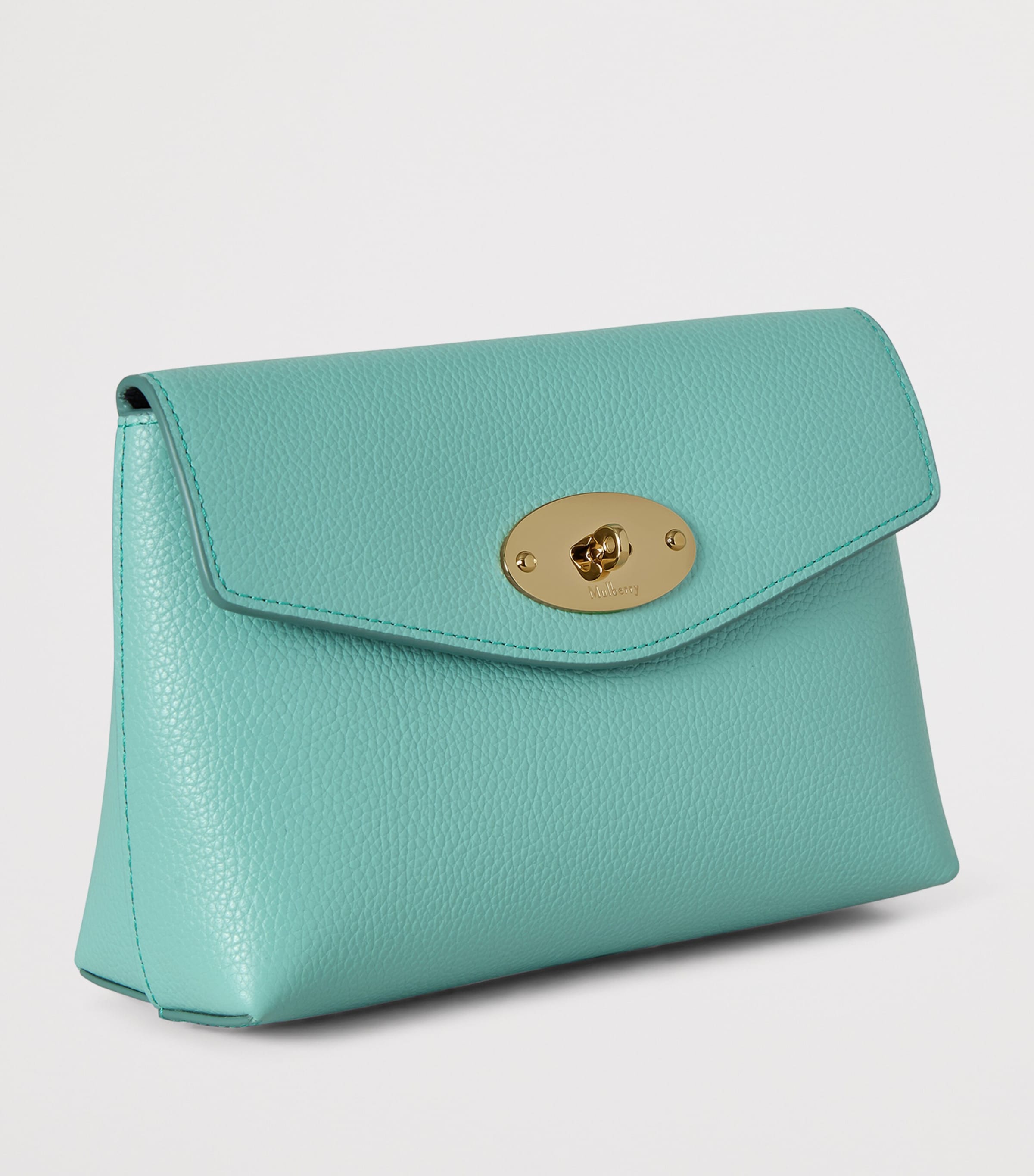 Mulberry Leather Darley Cosmetic Pouch Marina Blue Image 2