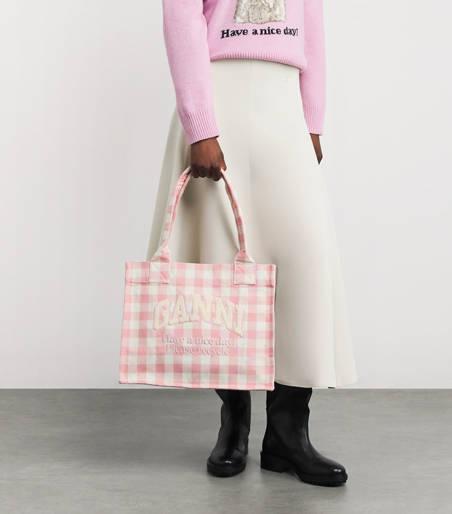 Large Cotton Easy Shopper Tote Bag 038 BLEACHED MAUVE Image 2