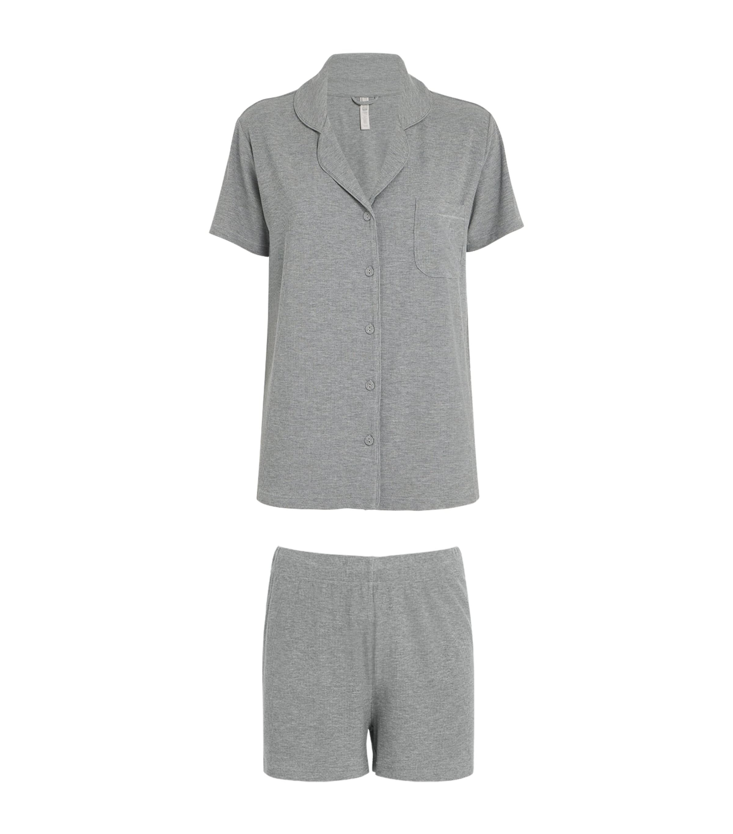 Skims Soft Lounge Short Pyjamas In Grey