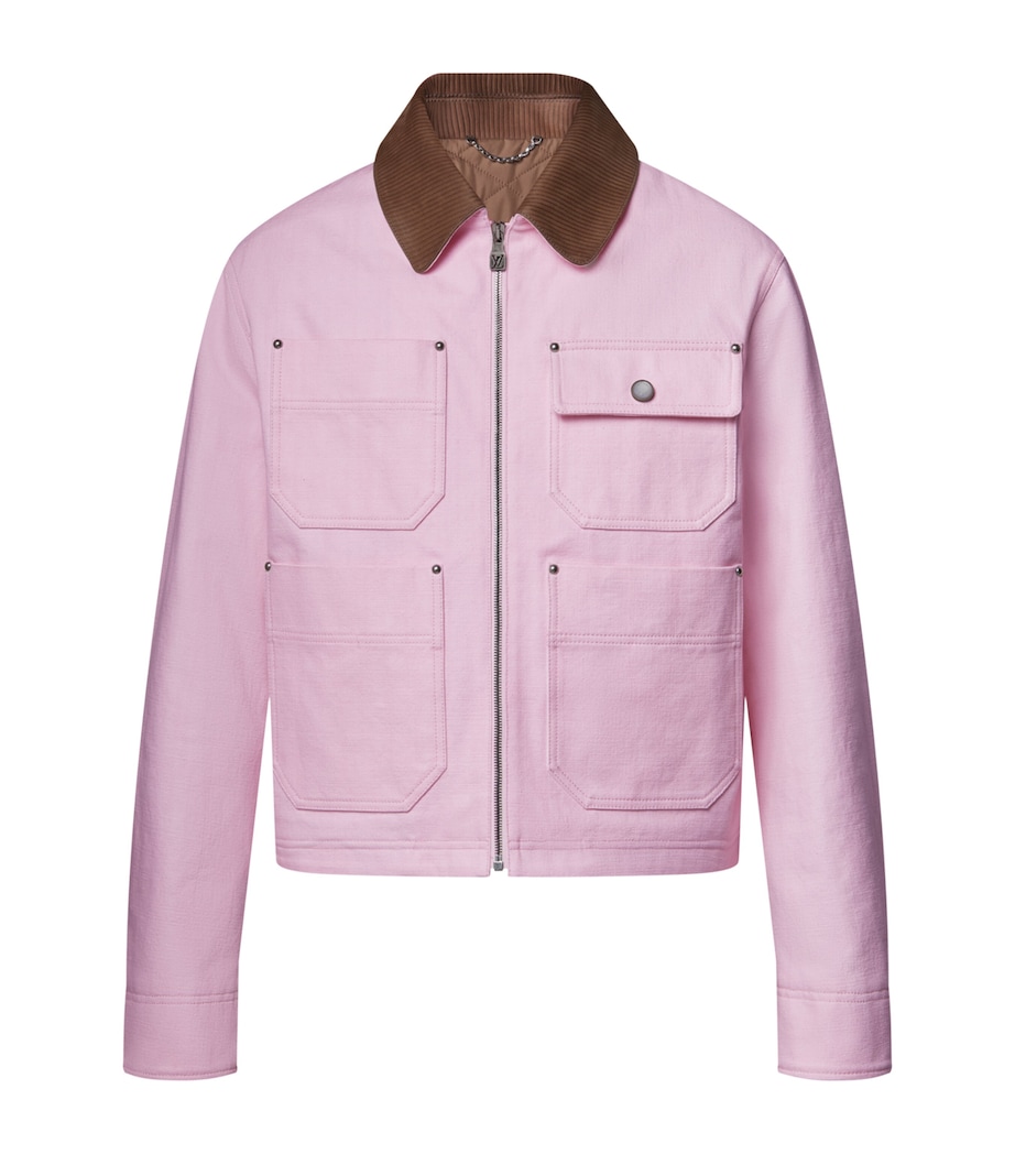 LOUIS VUITTON Pink Cotton-Corduroy Workwear Jacket Harrods UK