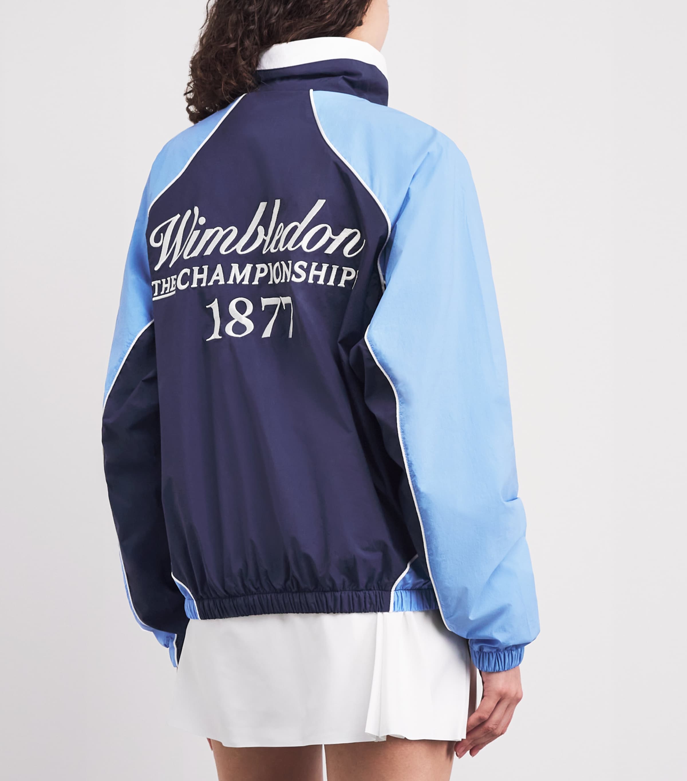 Polo Ralph Lauren Womens x Wimbledon Windbreaker Jacket Refined Navy Multi Image 5