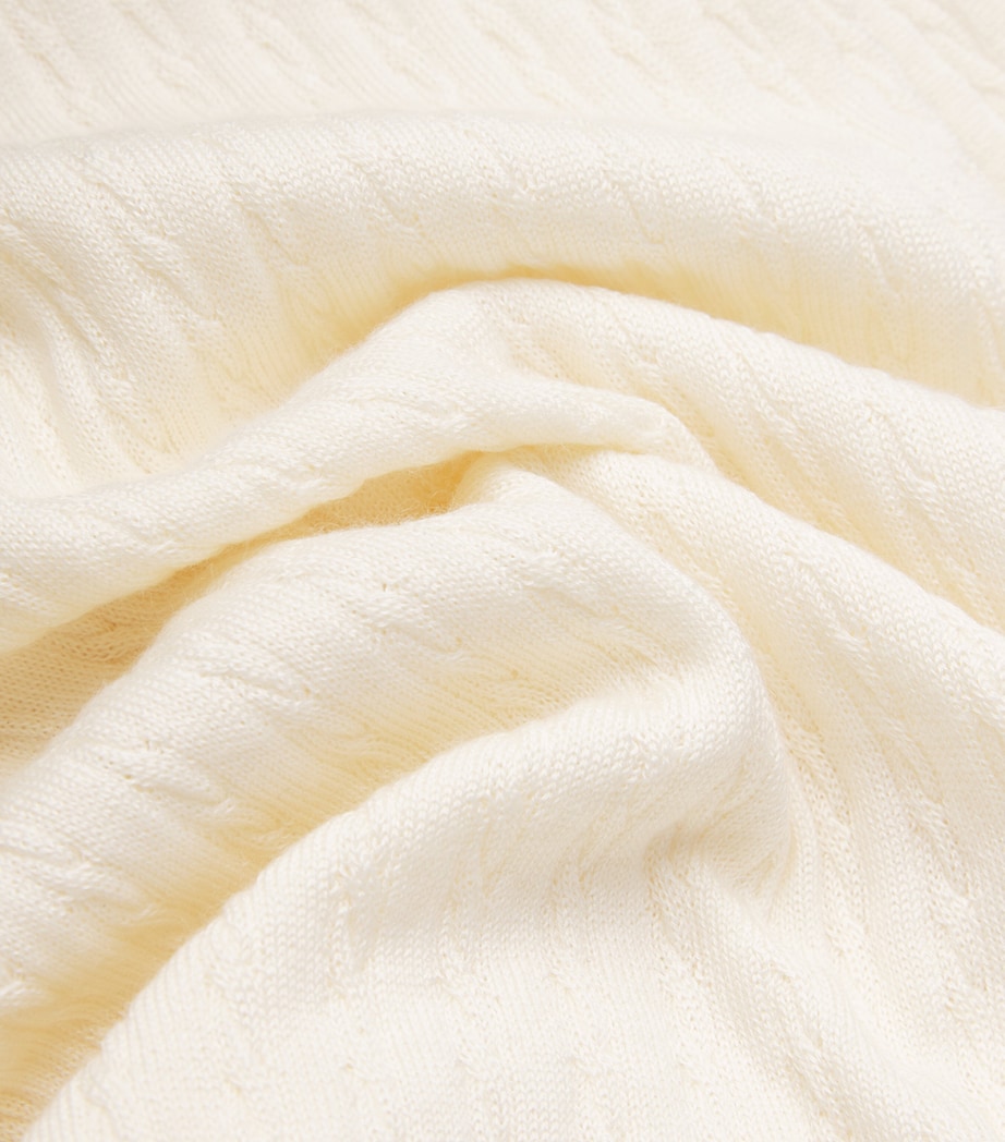 Cashmere-Silk The Cable Sweatpants KELLY GREEN MULTI Image 5