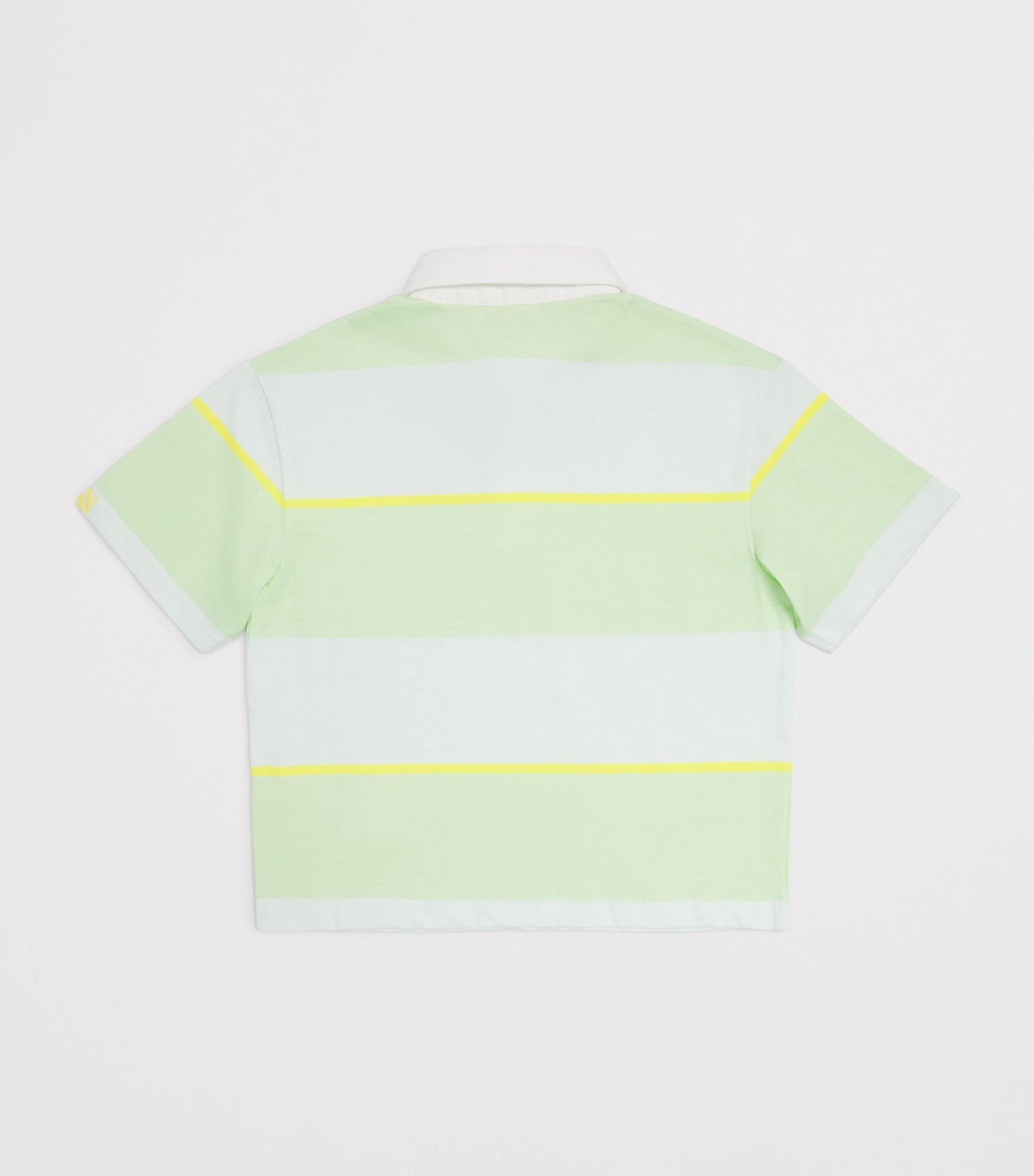 Cotton Stripe Polo Shirt (4-10 Years) 735SEA-GREEN Image 2