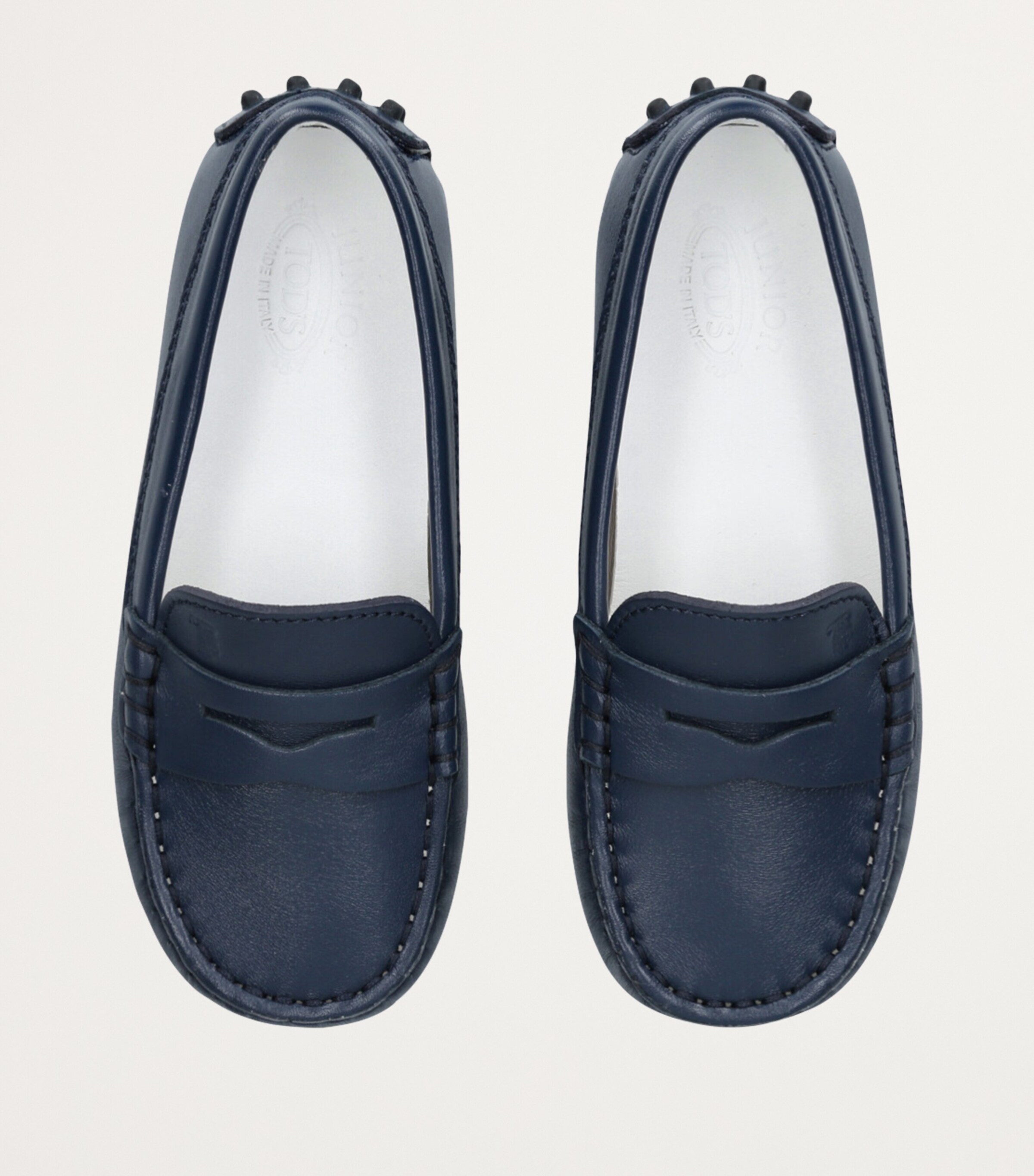 Leather Mocassino Nuovo Driving Shoes NAVY Image 4