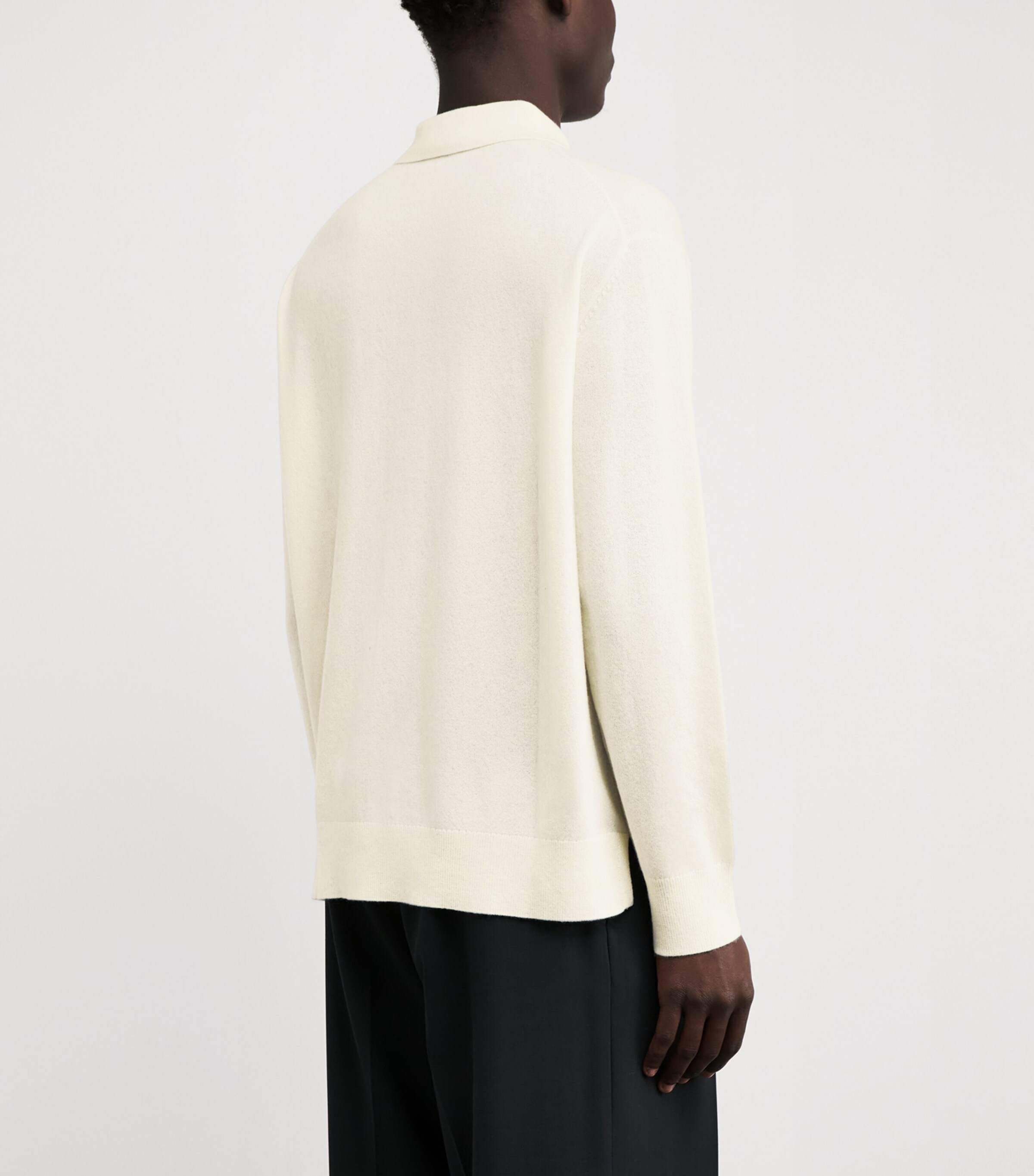 Simkhai Mens Cashmere-Blend Klaus Half-Zip Sweater Stucco Image 4