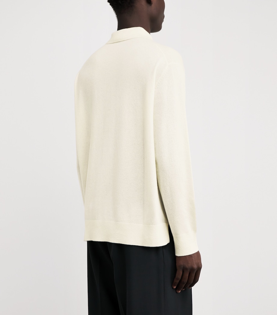 Simkhai Mens Cashmere-Blend Klaus Half-Zip Sweater Stucco Image 4