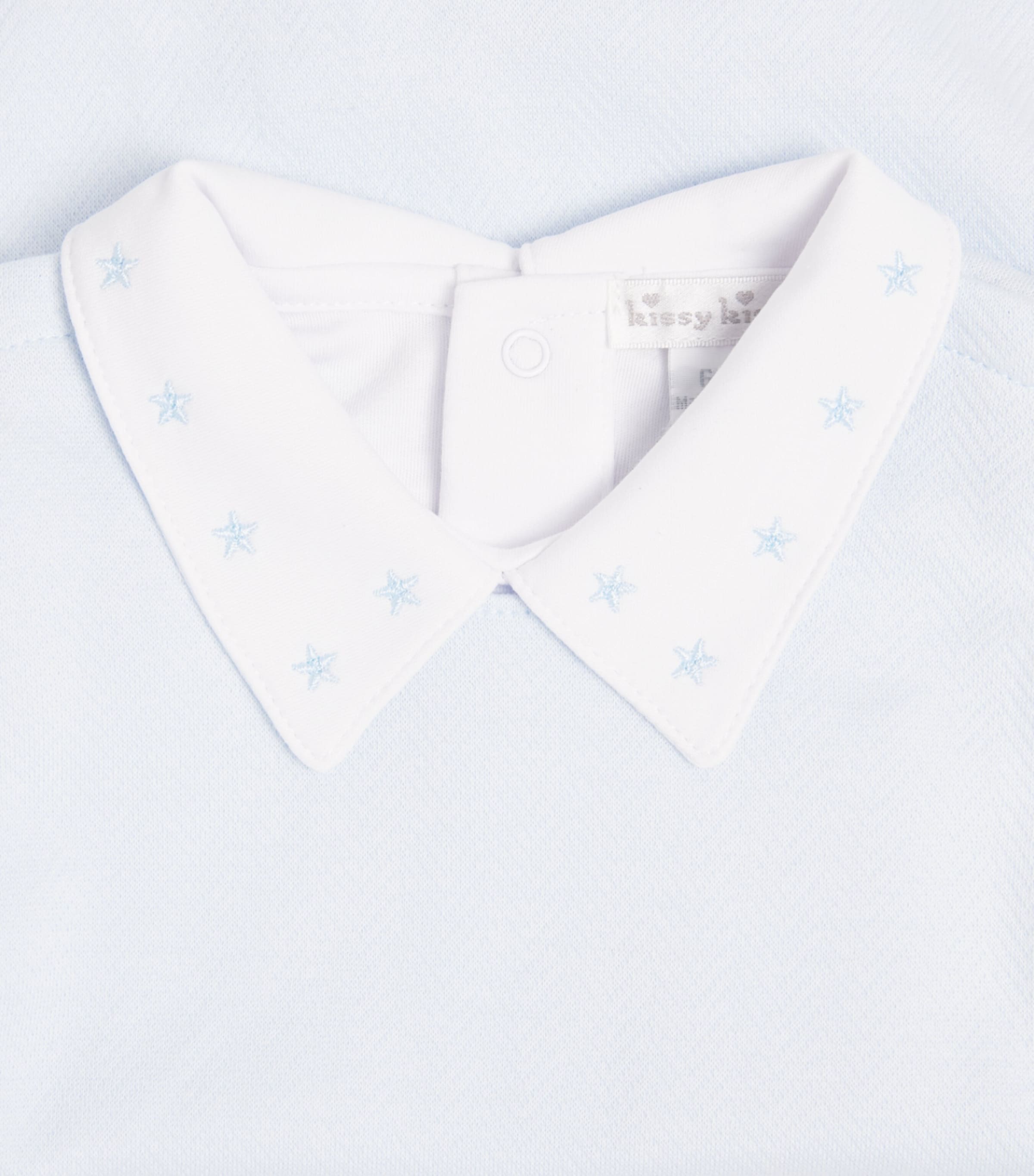 Kissy Kissy Pima Cotton Bodysuit and Dungarees Set (0-9 Months) Light Blue/wh Image 3
