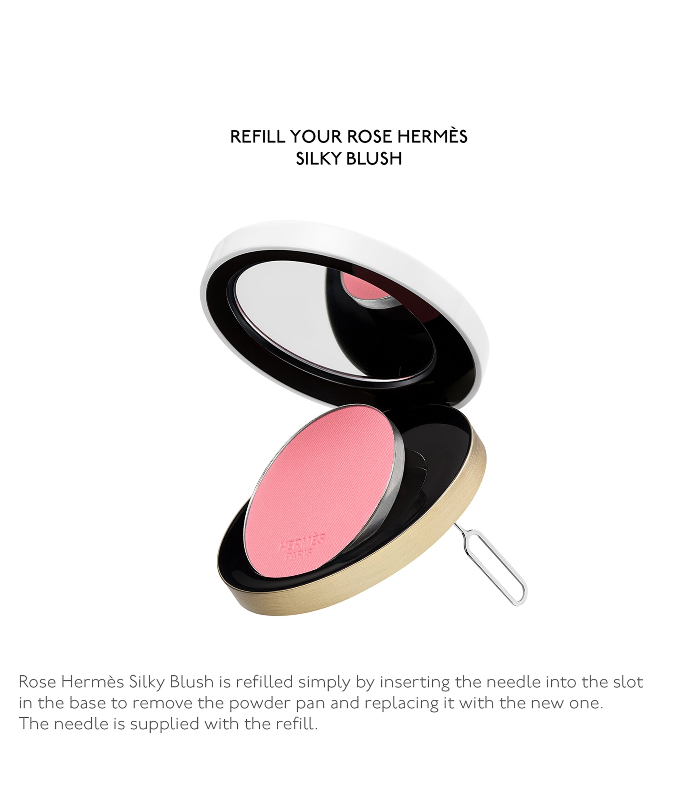 Rose Hermès Silky Blush Powder Refill 54 ROSE NUIT Image 2