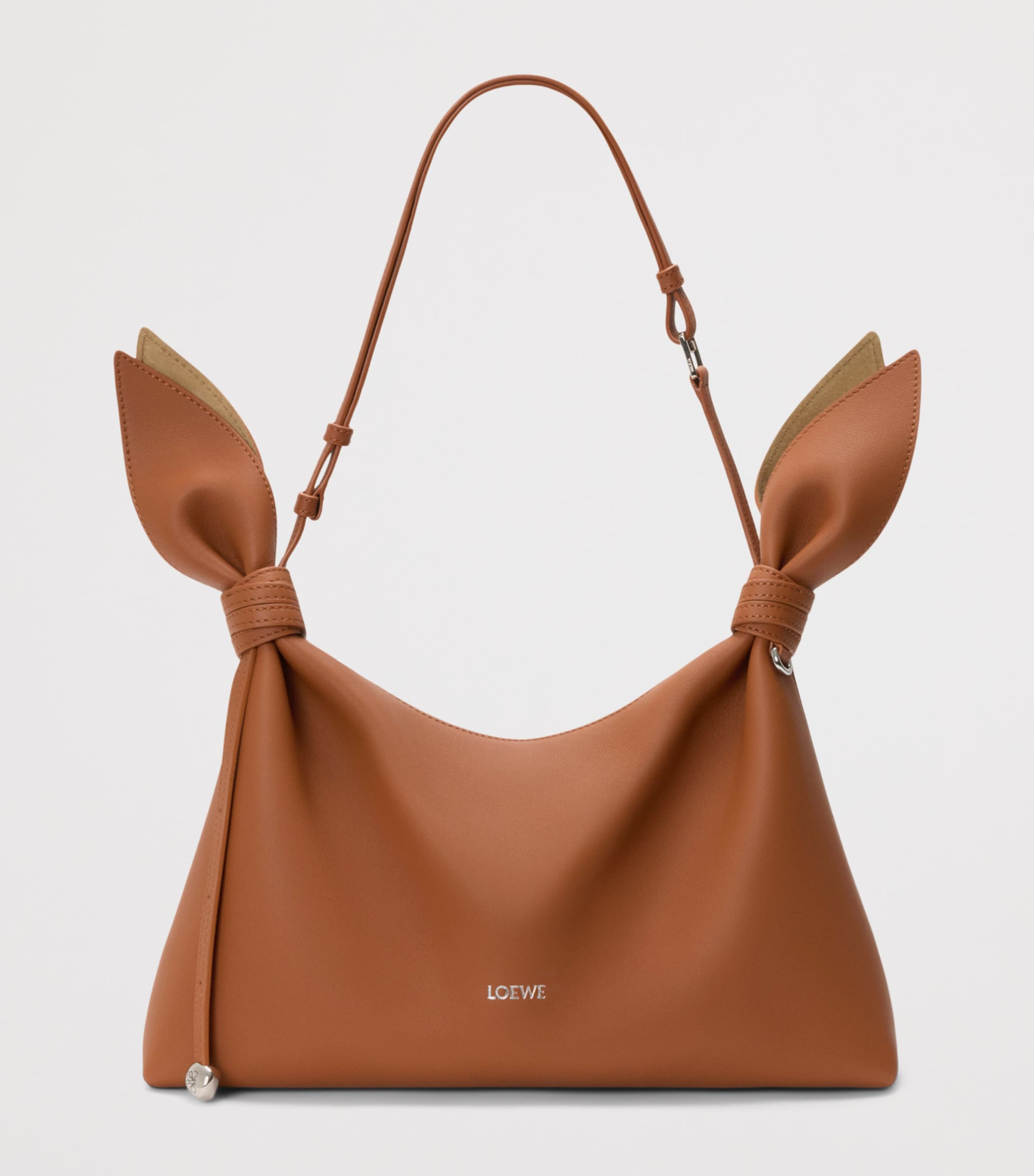 LOEWE Medium Leather Scarf Shoulder Bag Squirrel Image 5