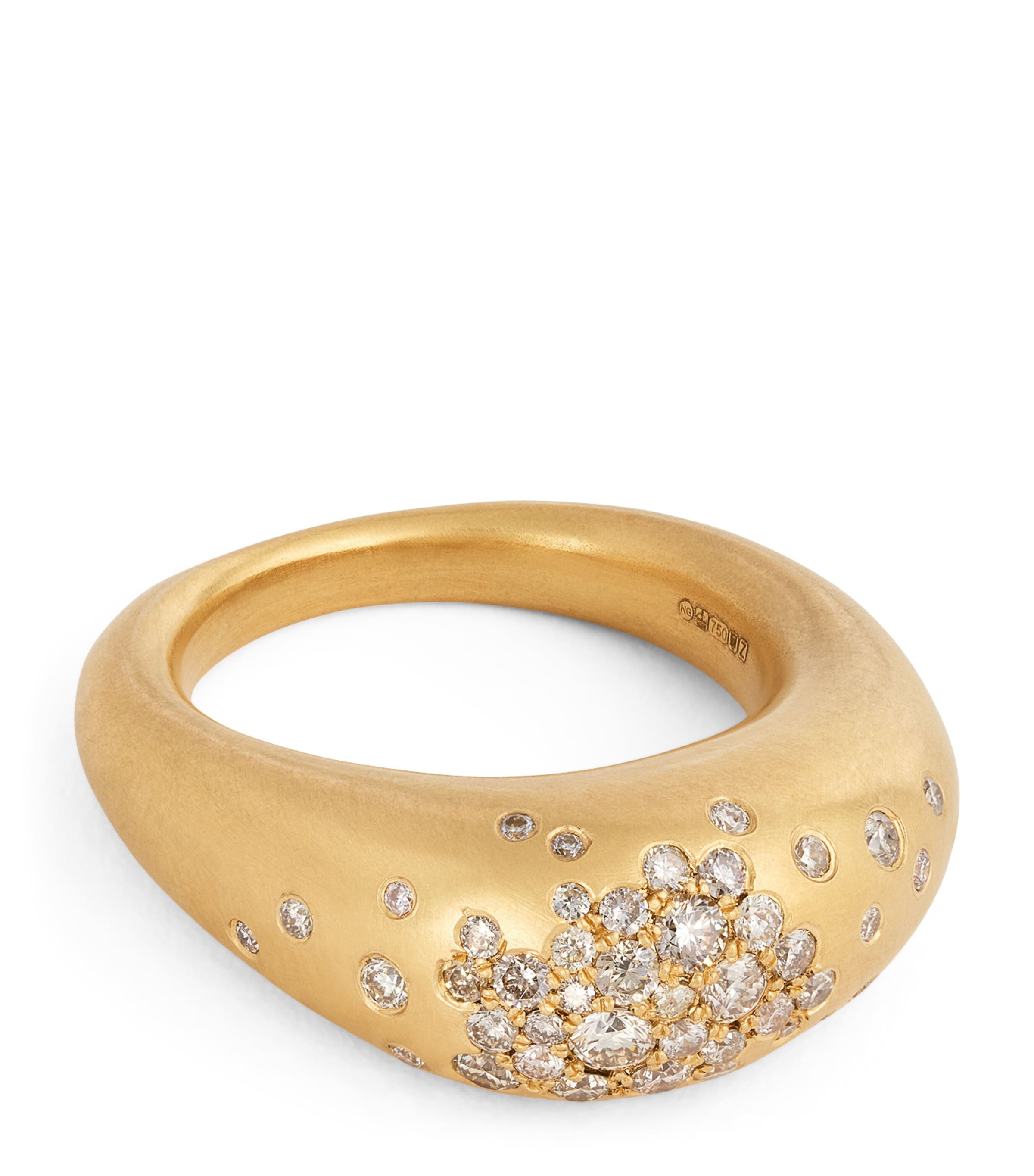 Nada Ghazal Big Yellow Gold And Champagne Diamond My Muse Urban Winter Ring