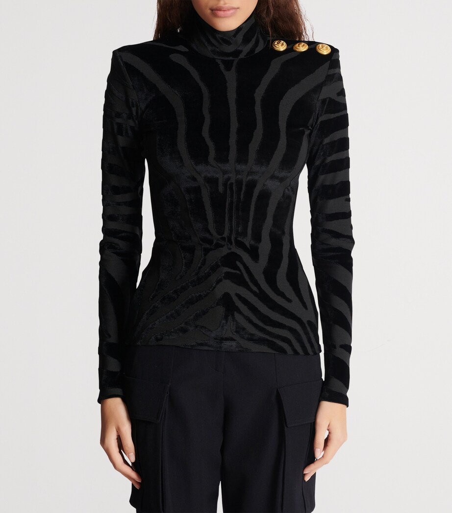 Zebra-Print Top 0PA NOIR Image 4