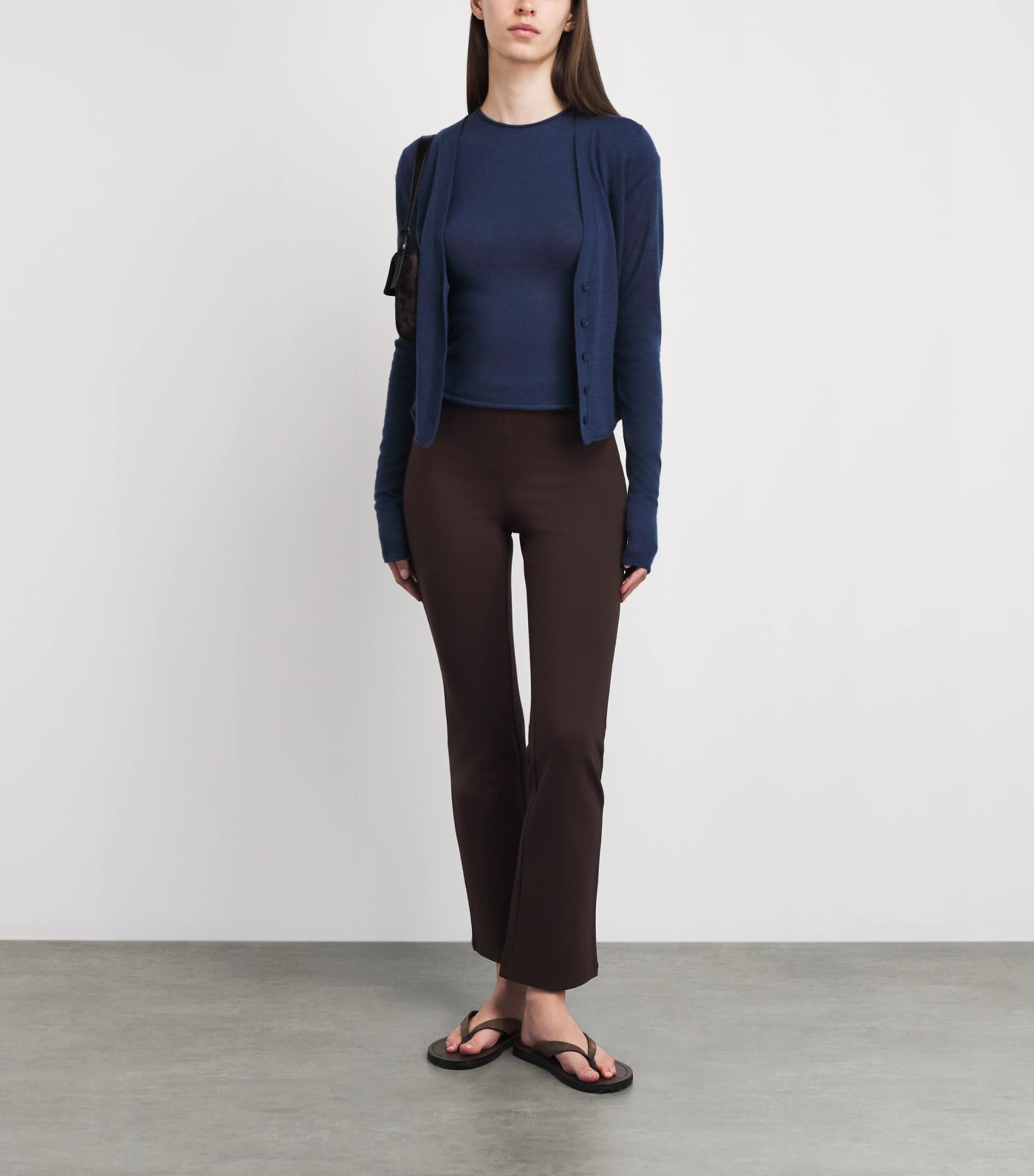 Skims Womens Pintuck Straight Trousers Espresso Image 2