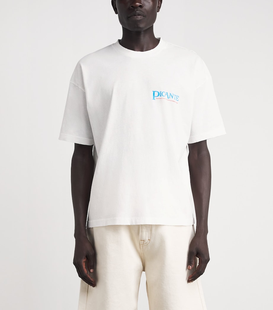 Picante Mens Champion T-Shirt Vintage White Image 4