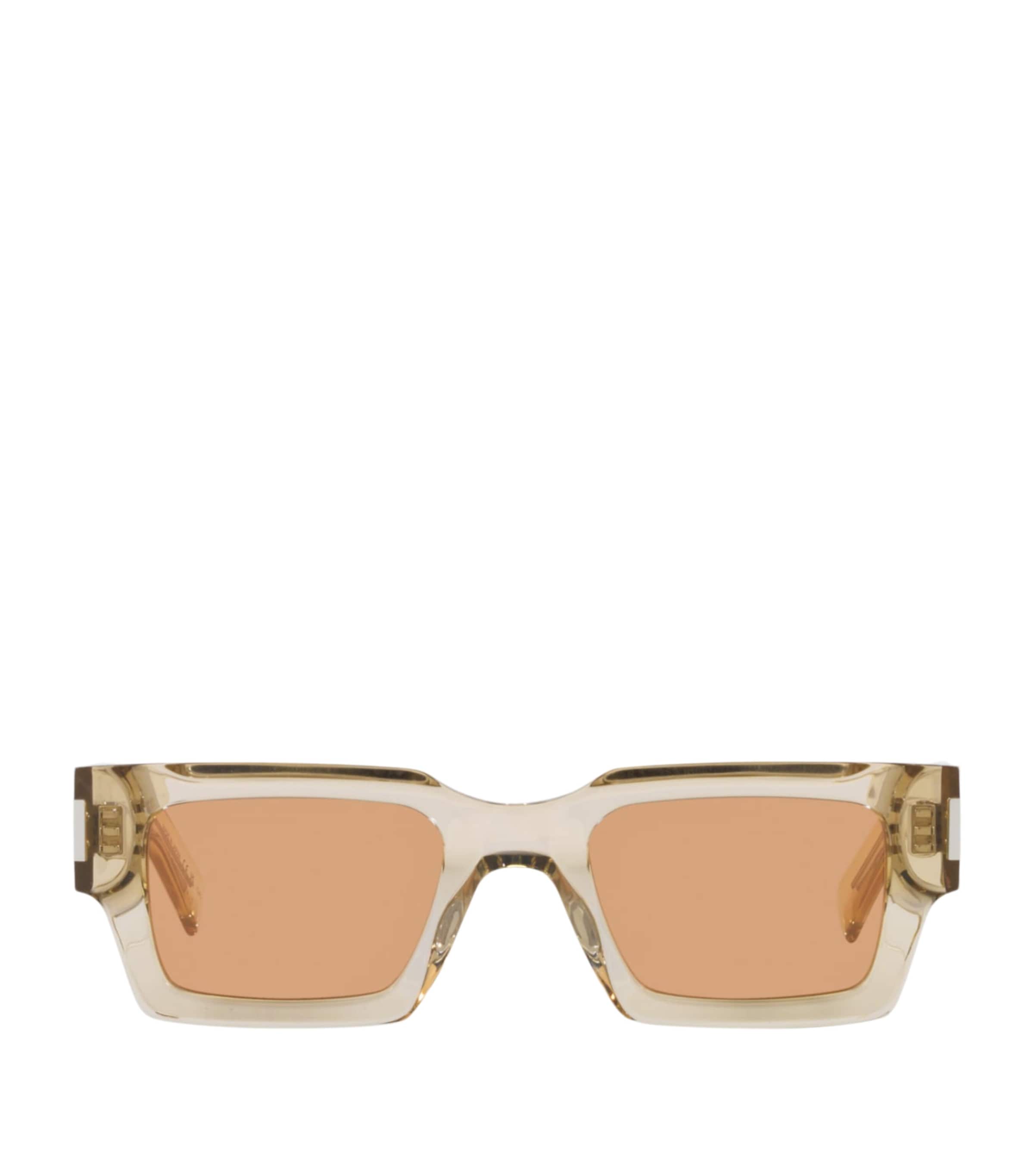 Saint Laurent SL 572 Rectangular Sunglasses Yellow Image 1