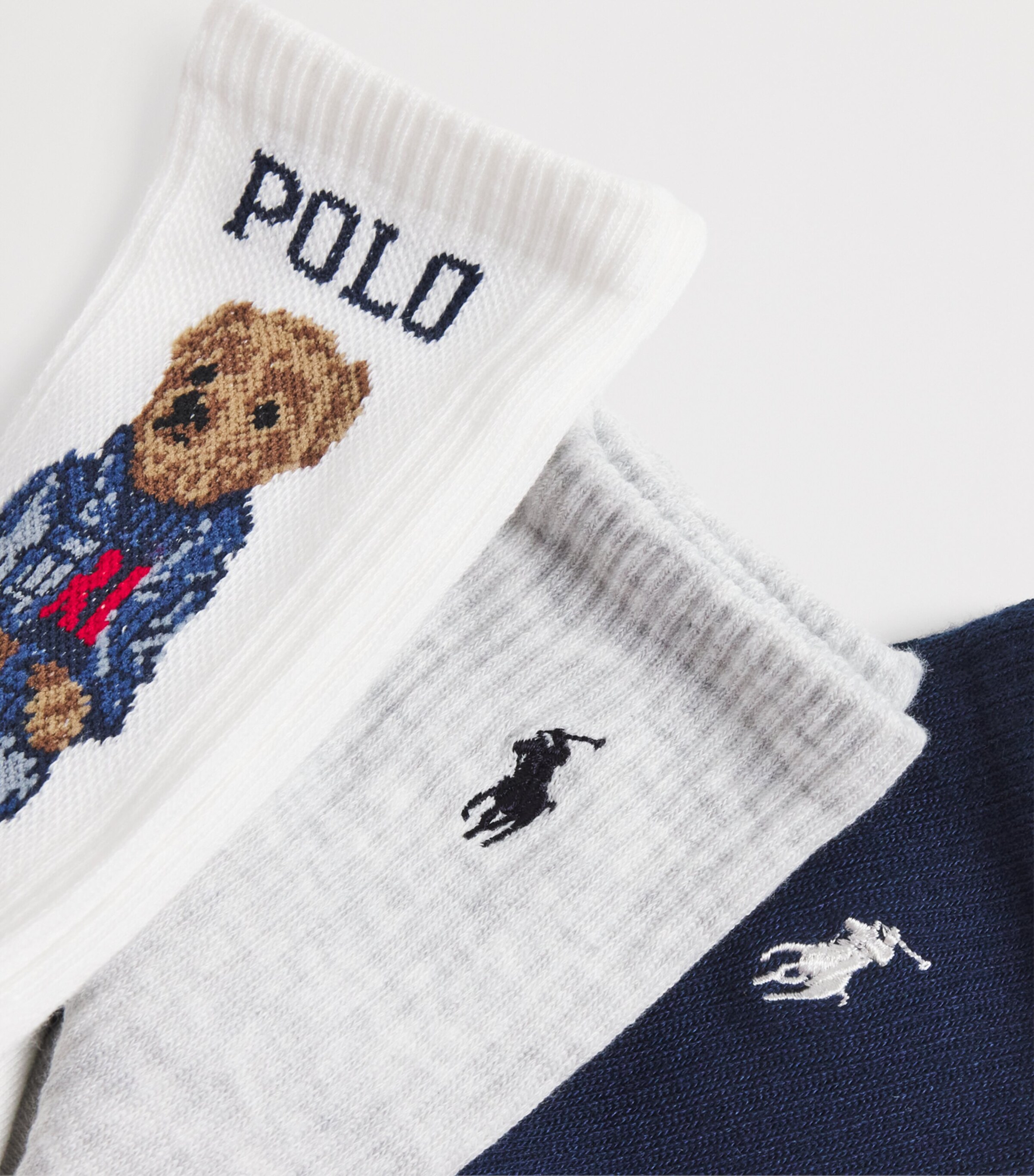 Polo Ralph Lauren Multi Polo Bear and Polo Pony Socks (Pack of 3
