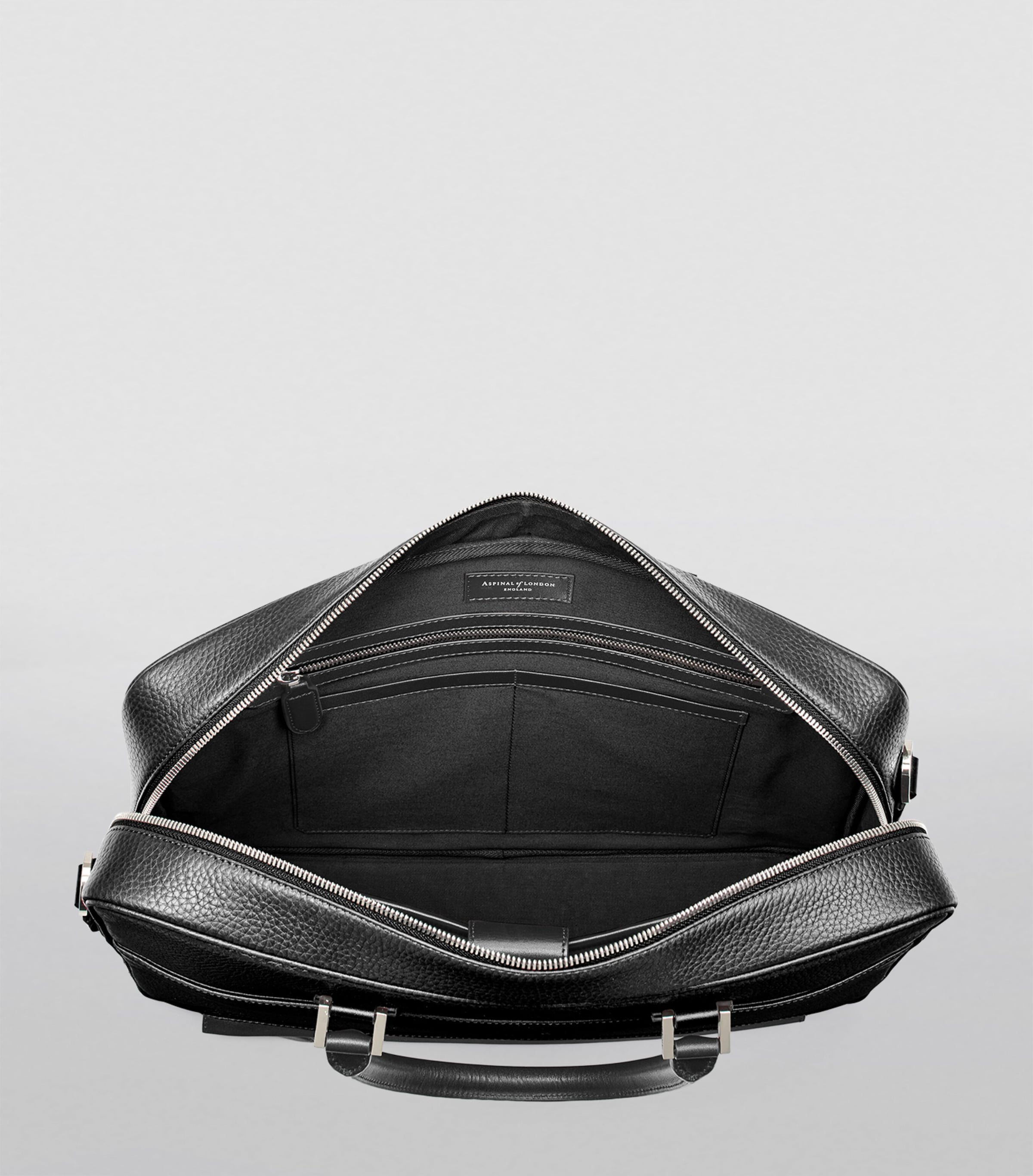 Leather Mount Street Briefcase Bag BLACK Image 5