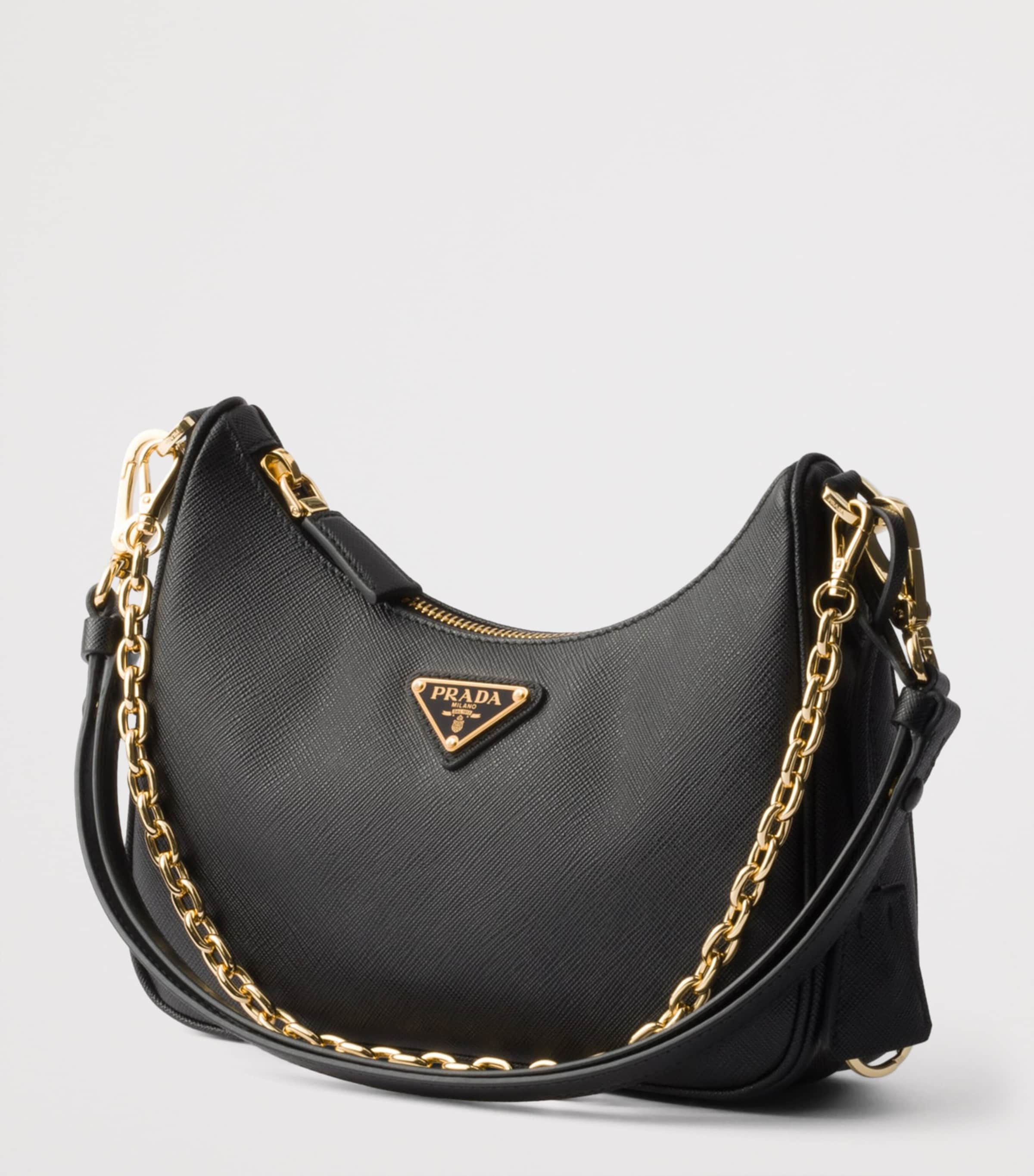 Prada Mini Saffiano Leather Re-Edition Shoulder Bag Black Image 2