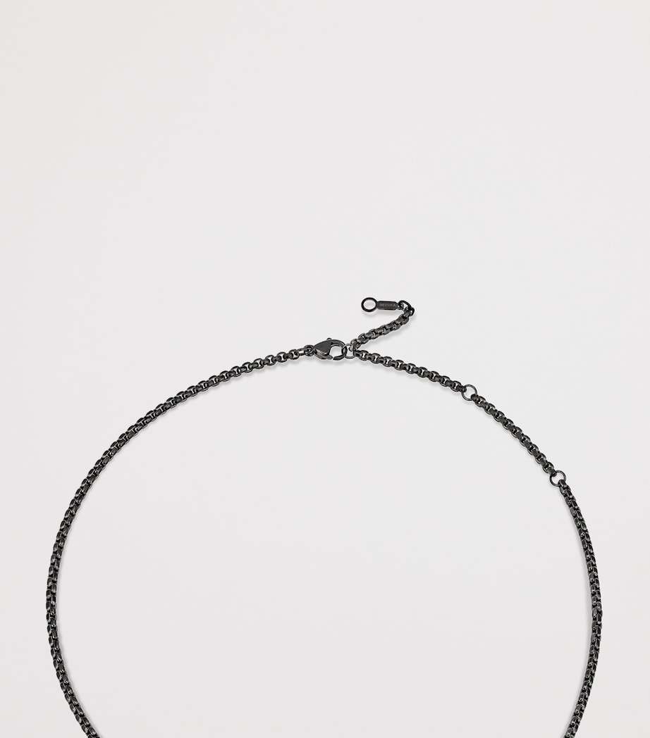 Messika Move Titanium Graphite Titanium and Diamond Large Pendant Necklace (0.14ct) Titanium Image 3