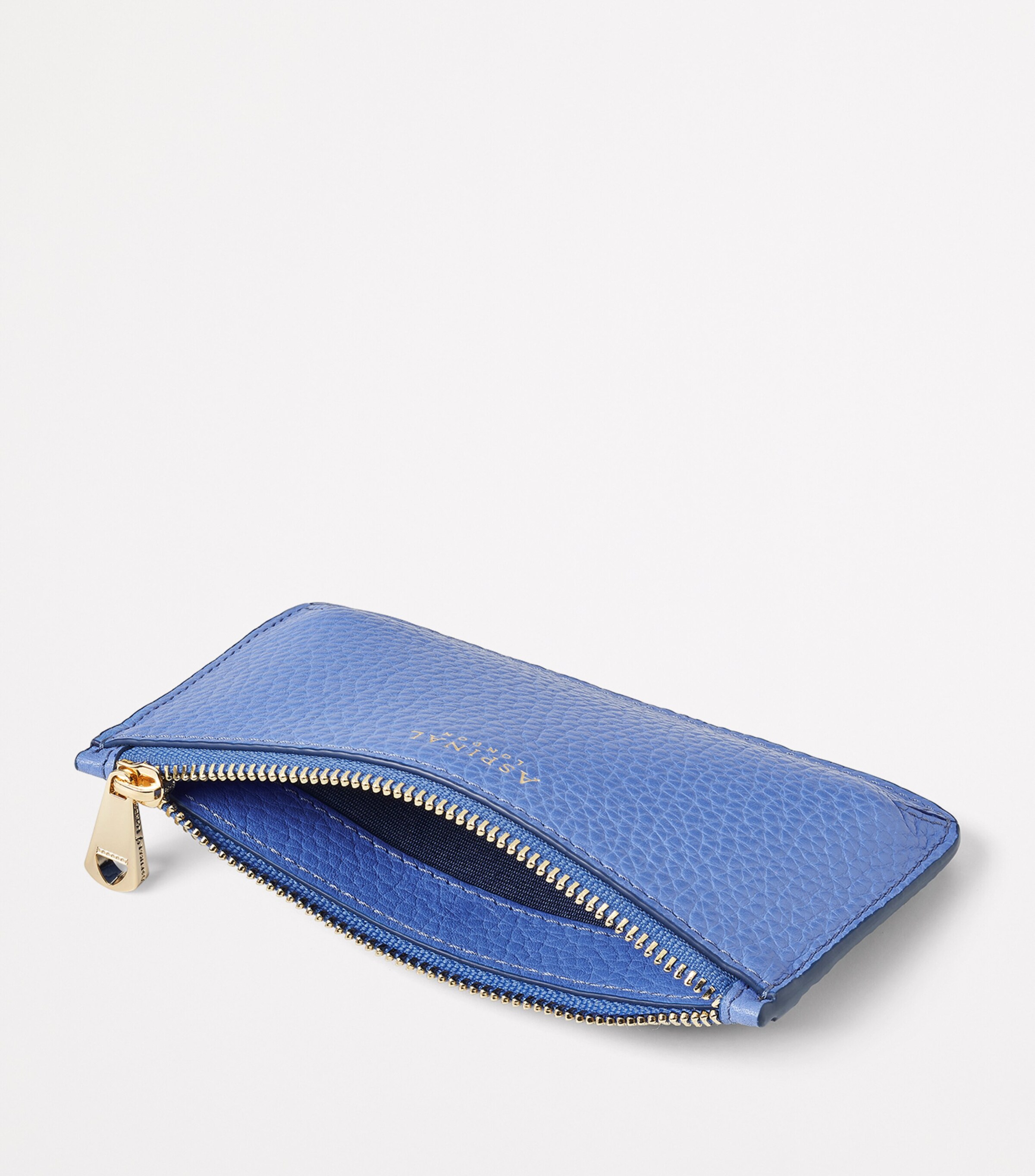 Aspinal Of London Leather Ella Card Case Capri Blue Image 3