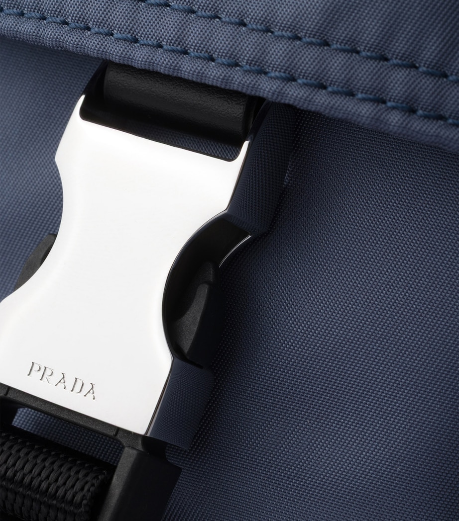Prada Large Re-Nylon-Leather Explore Backpack Blue Image 6