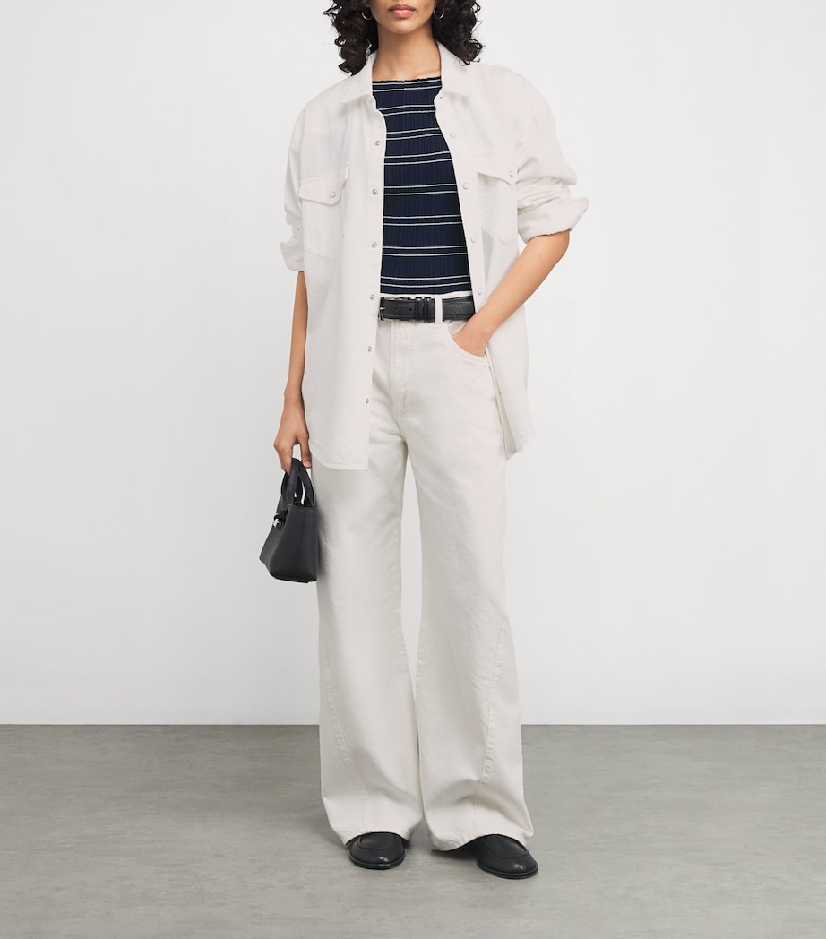 Arellia High-Rise Barrel Jeans TONAL ECRU Image 2