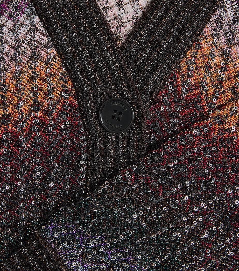 Sequin Zigzag Cardigan S72P0 MULTI DARK Image 6