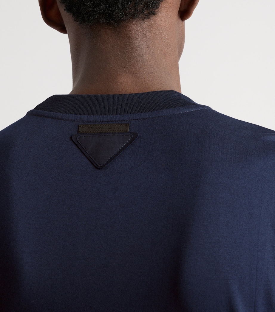 Prada Mens Cotton Conceptual Triangle T-Shirt Image 6