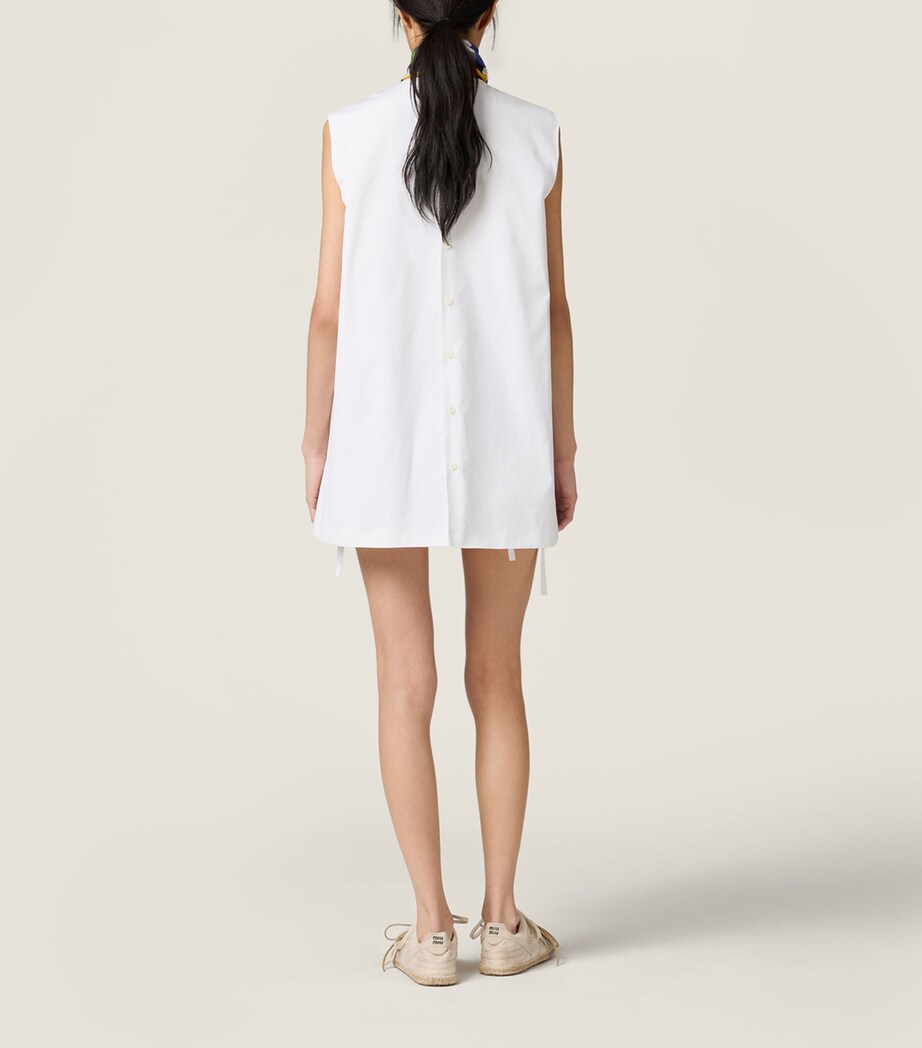 Miu Miu Womens Poplin Mini Dress Image 3