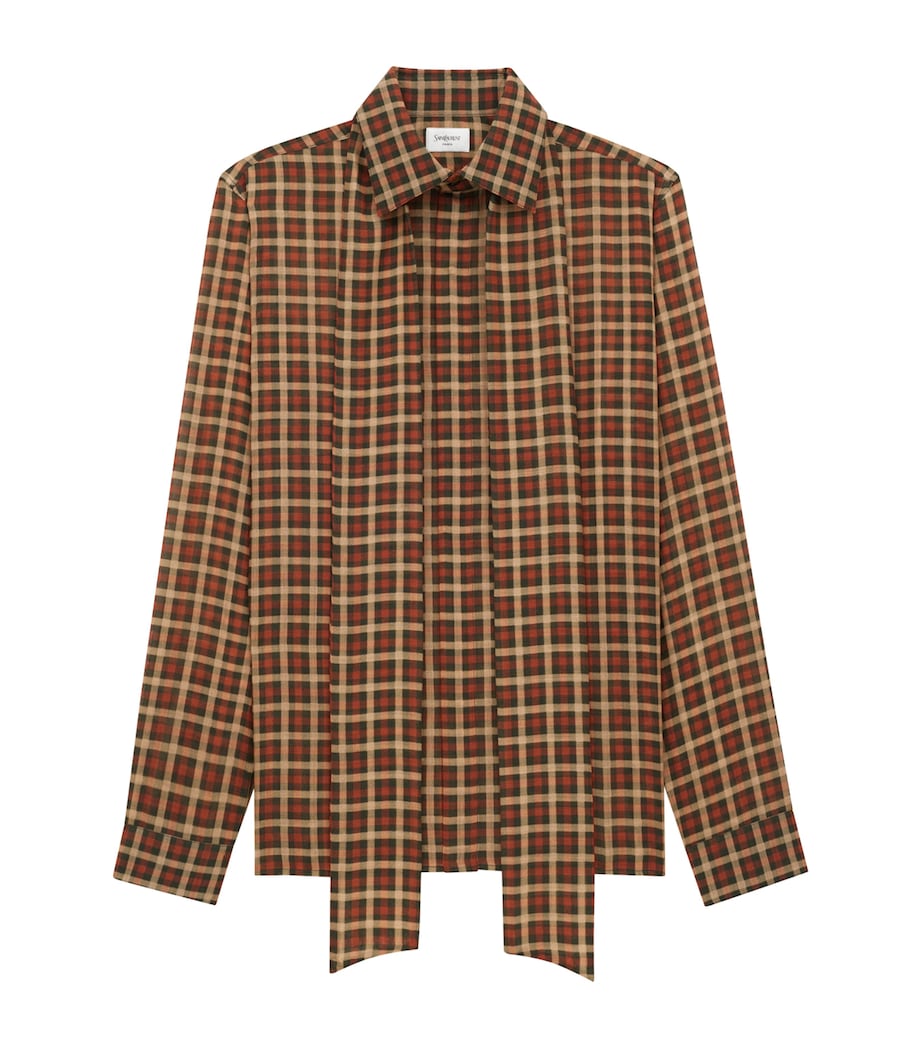 Silk Tie-Neck Shirt 3196 Image 4