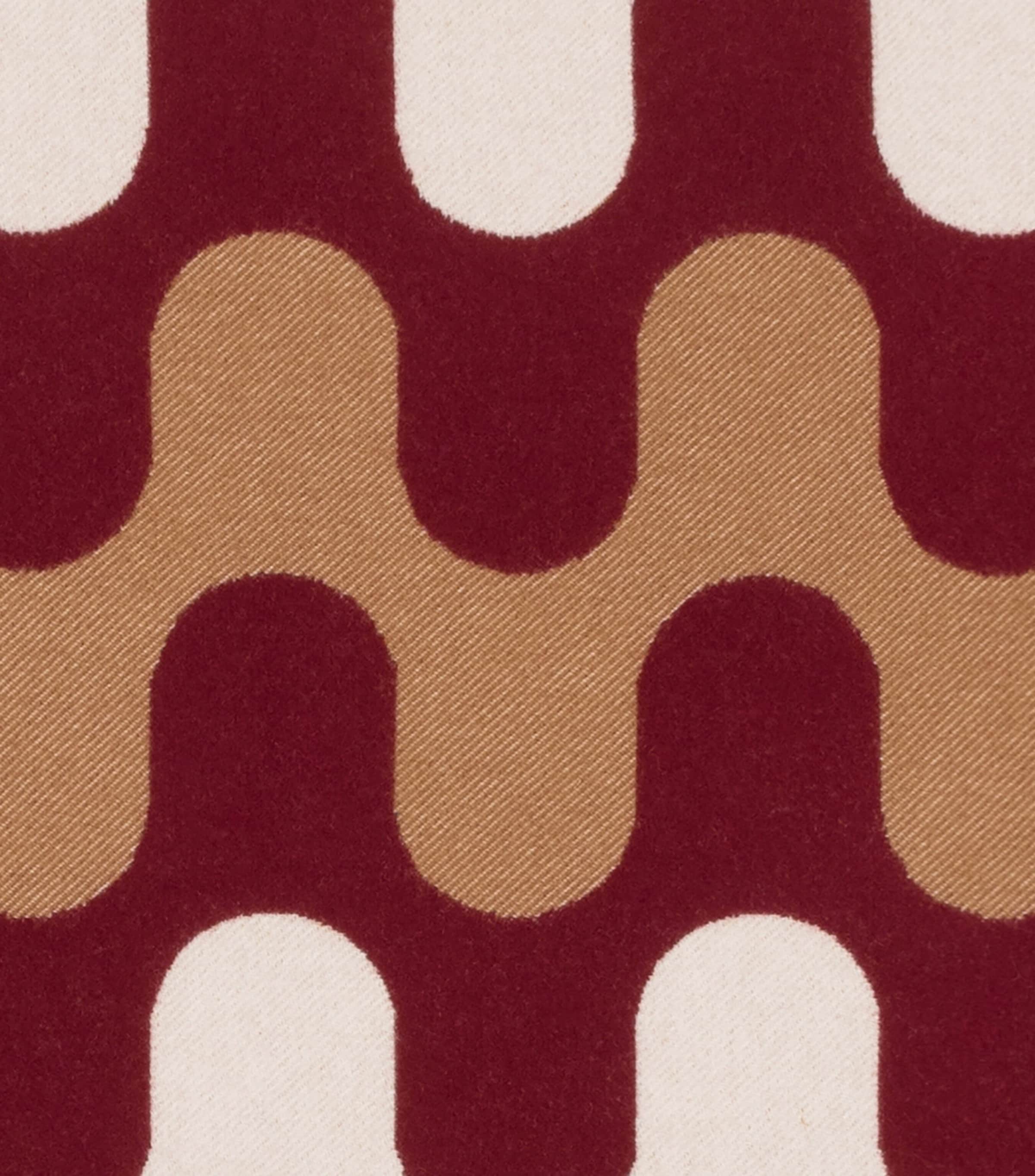 Frette Wool Modernism 002 Cushion (50cm x 50cm) Burgundy/tan Image 5