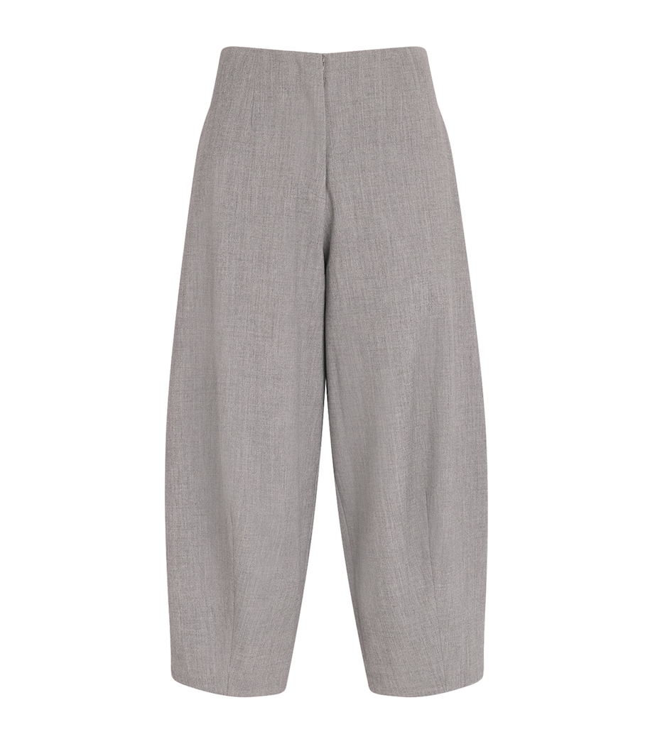 Source Unknown Womens Pintuck Bimba Wide-Leg Trousers Gy Image 1
