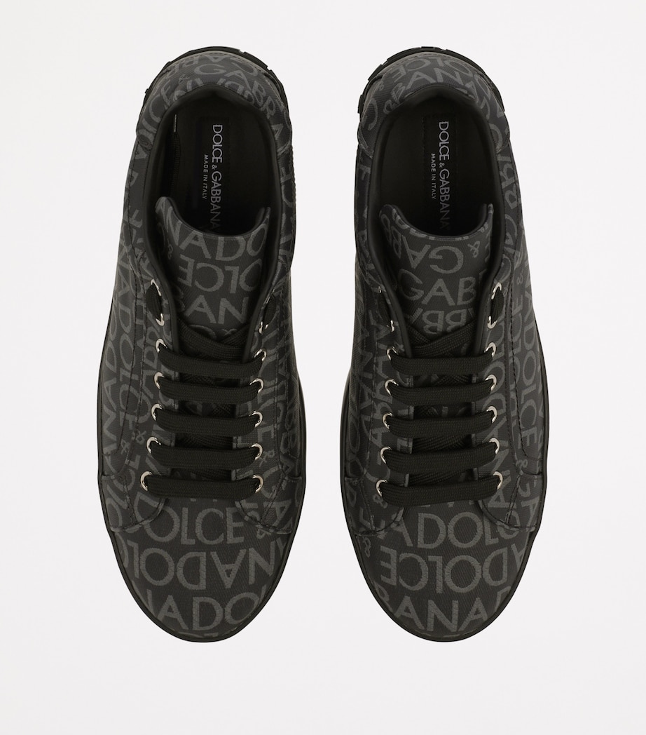 Logo Jacquard Sneakers 8B969-BLACK/GREY Image 3