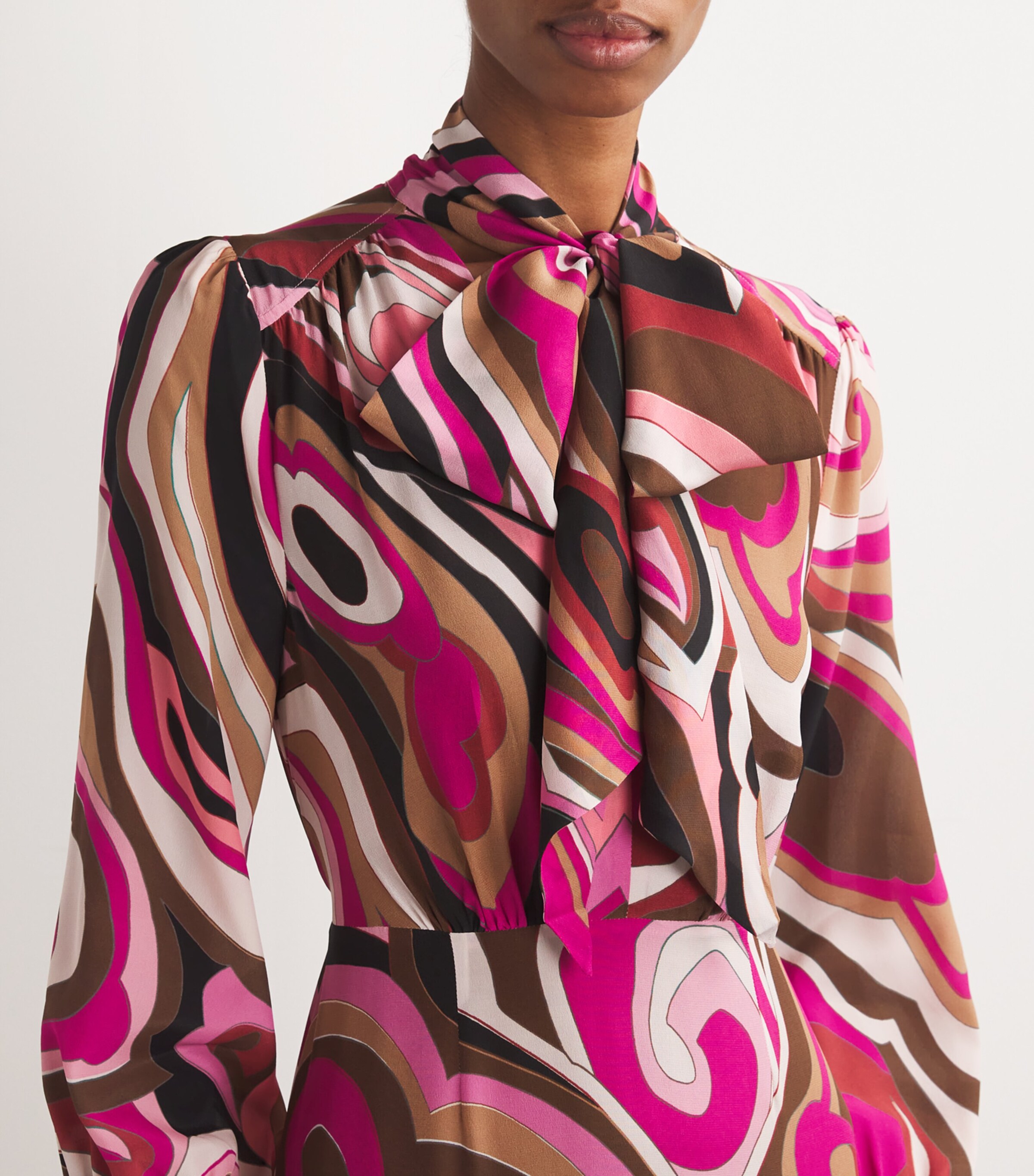 Marigold Midi Dress MARBLE PINK Image 6