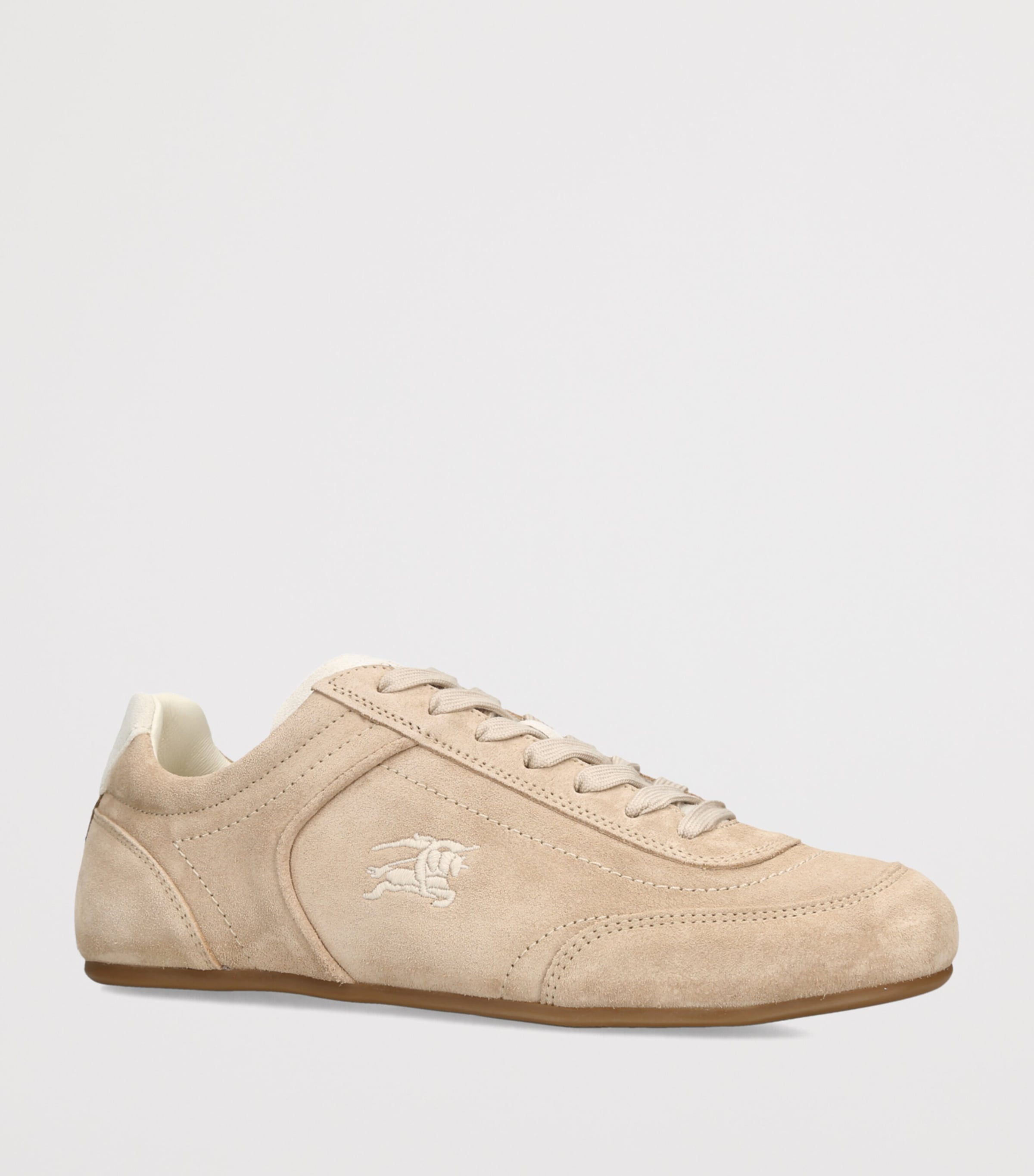 Burberry Leather Knight Low-Top Sneakers Taupe Image 2