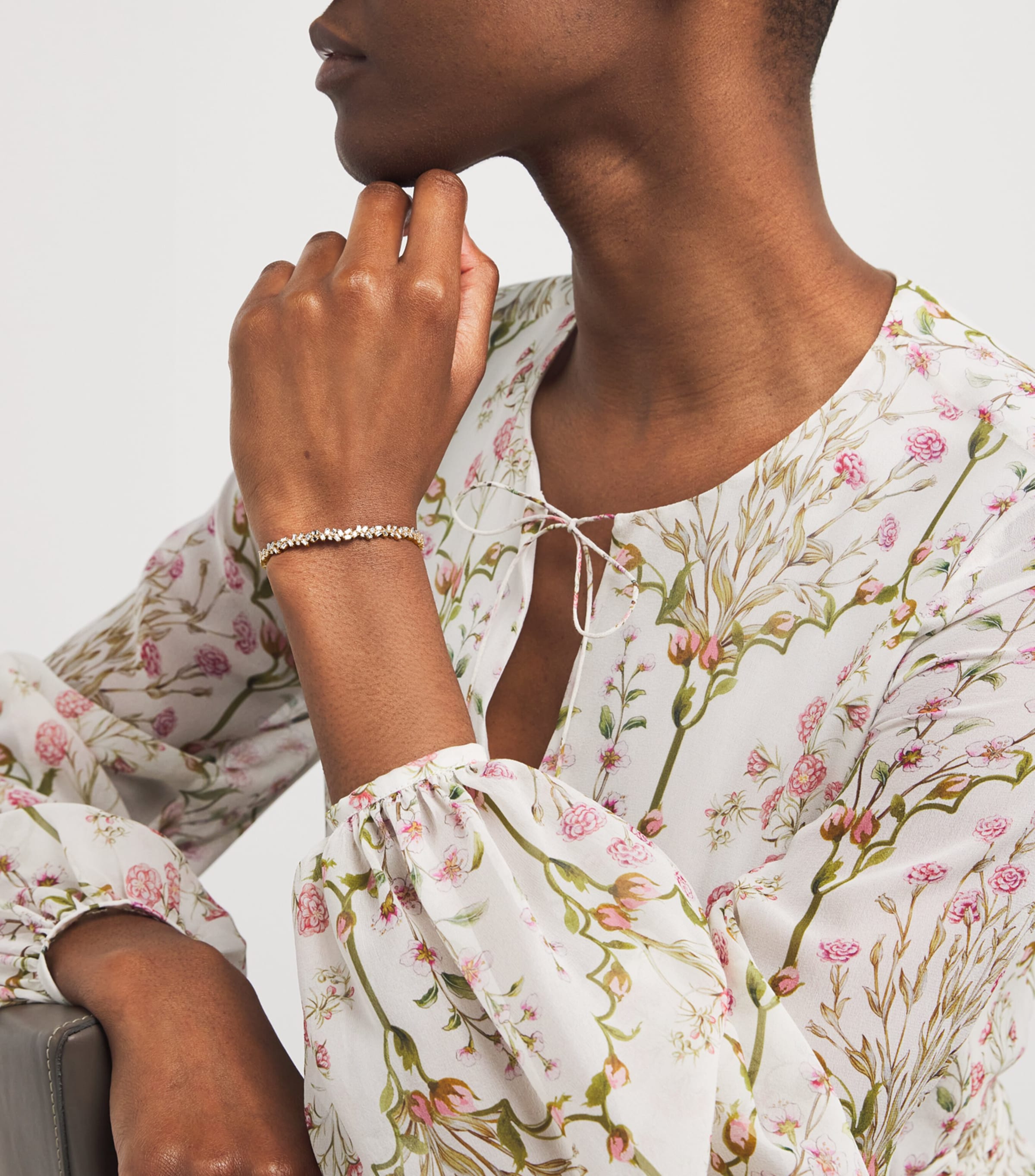 Small Rose Gold and Diamond Classic Fireworks Bangle 18K RG/WD Image 2