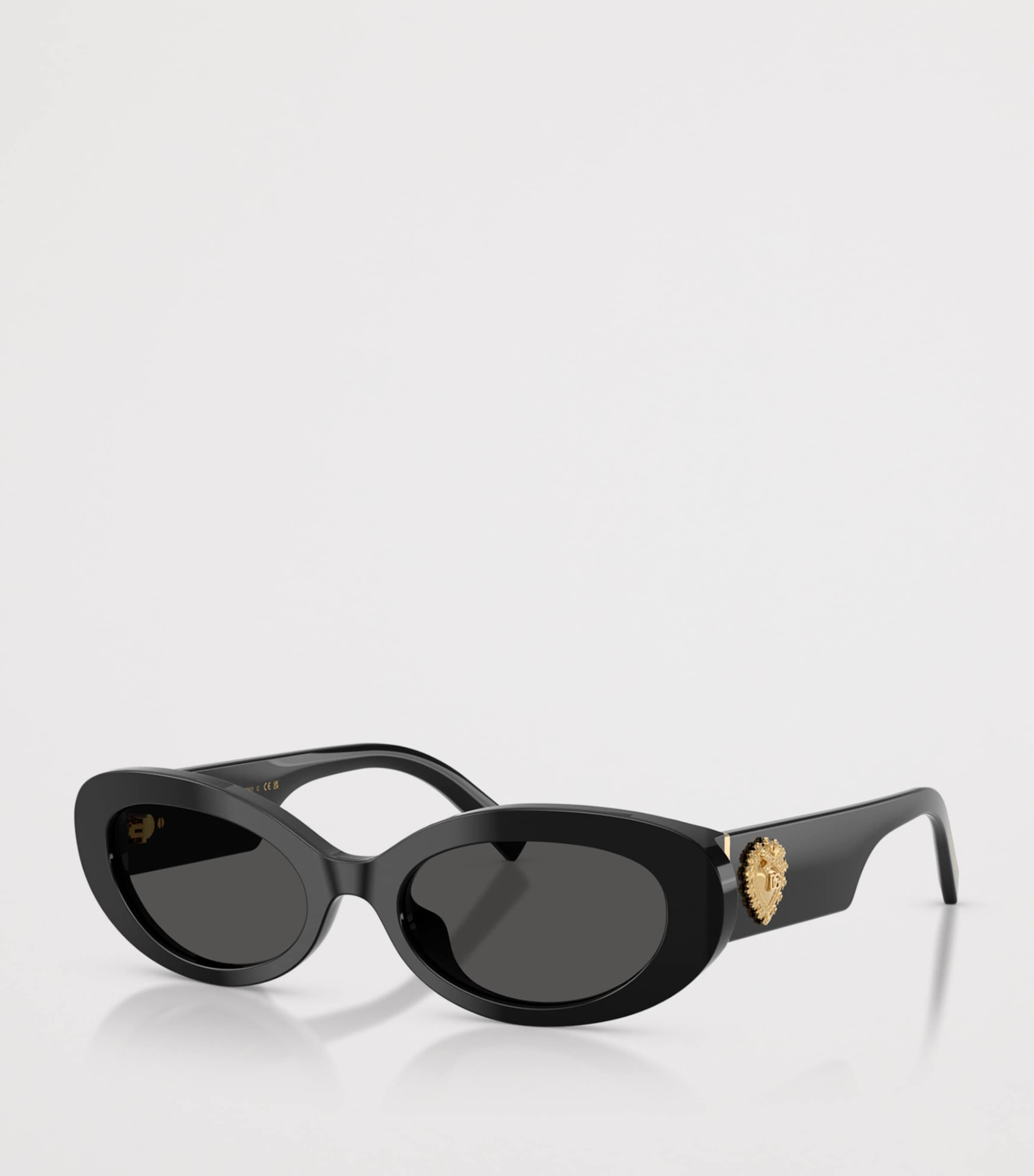 Dolce&Gabbana Oval Sunglasses Black Image 2