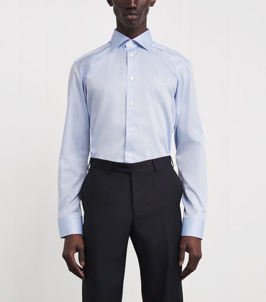 Signature Twill Slim Fit Shirt BLUE Image 3