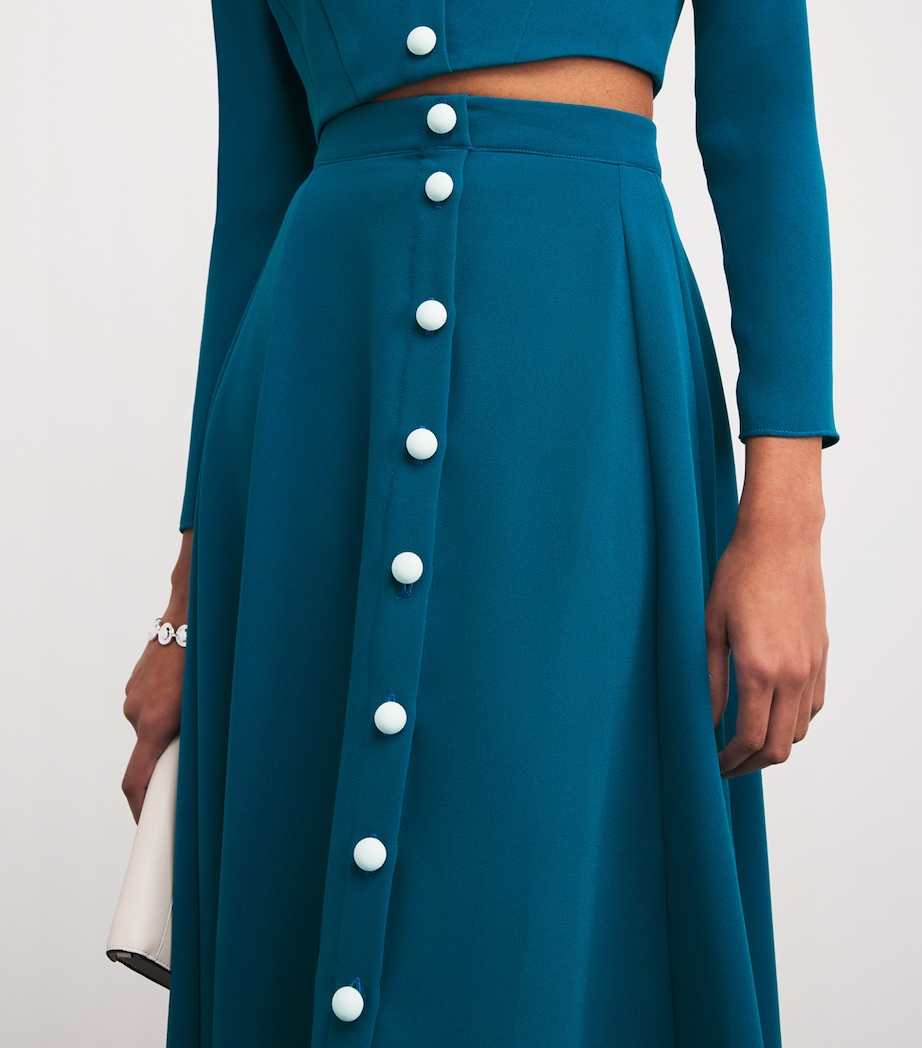 Georgette Jab Midi Skirt LAGUNA BLUE Image 6