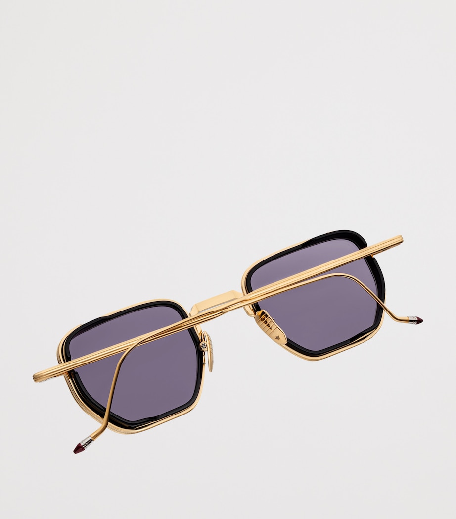Jacques Marie Mage Atkins Square Sunglasses Gold Image 4