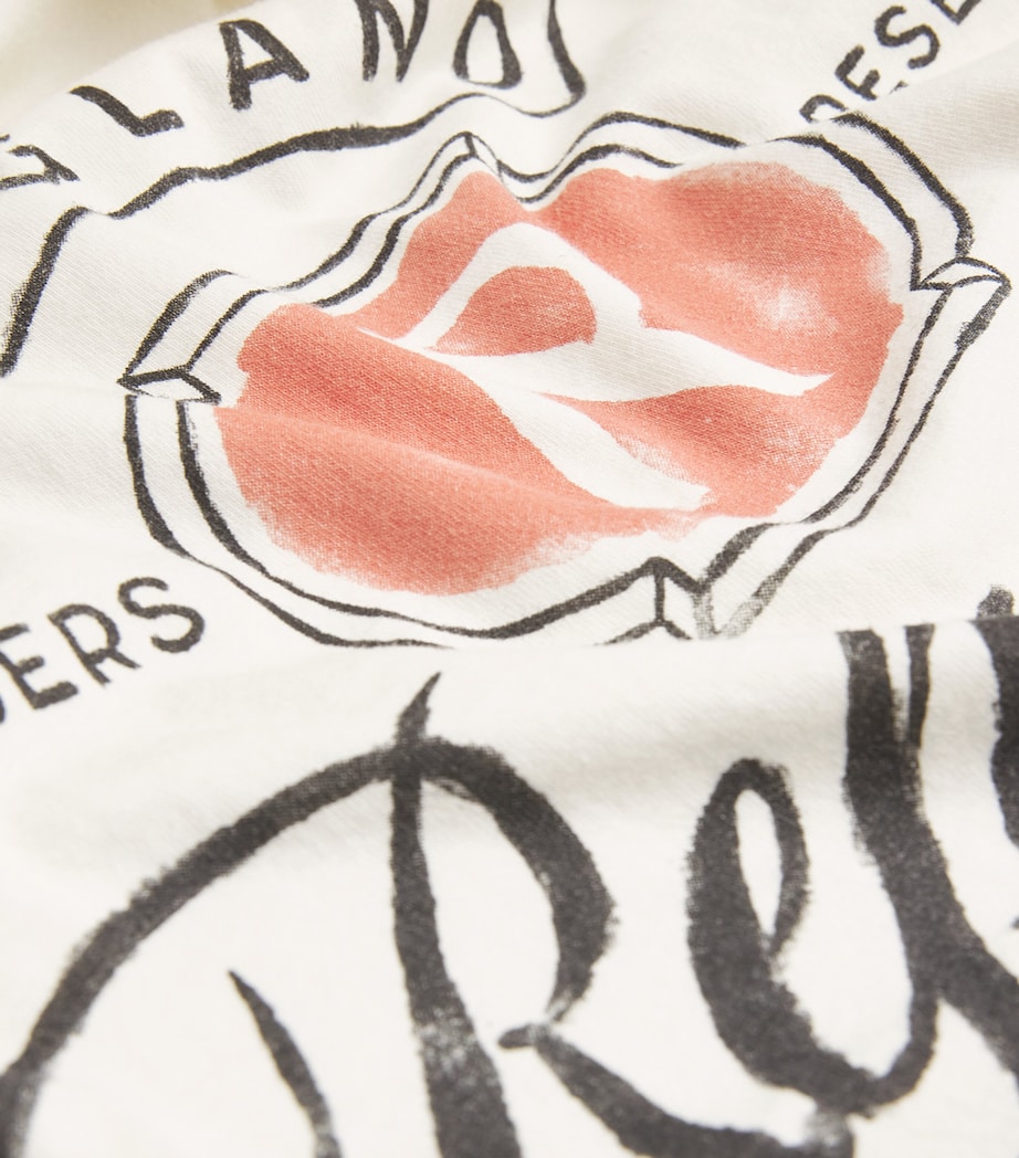 Cotton Vintage Graphic T-Shirt AGED WHITE Image 5