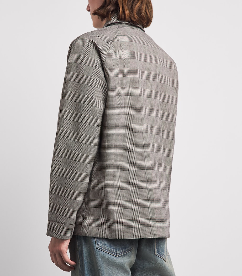 Barbour Mens Short Lorden Showerproof Jacket Prince Of Wales Chck Image 5