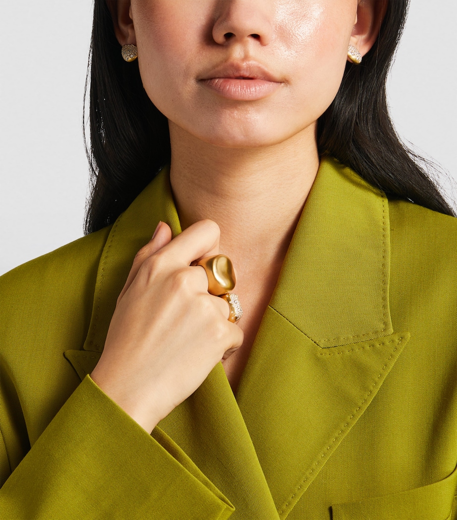 Yellow Gold and Diamond Fuse Drop Single Earring YELLOW GOLD Image 5