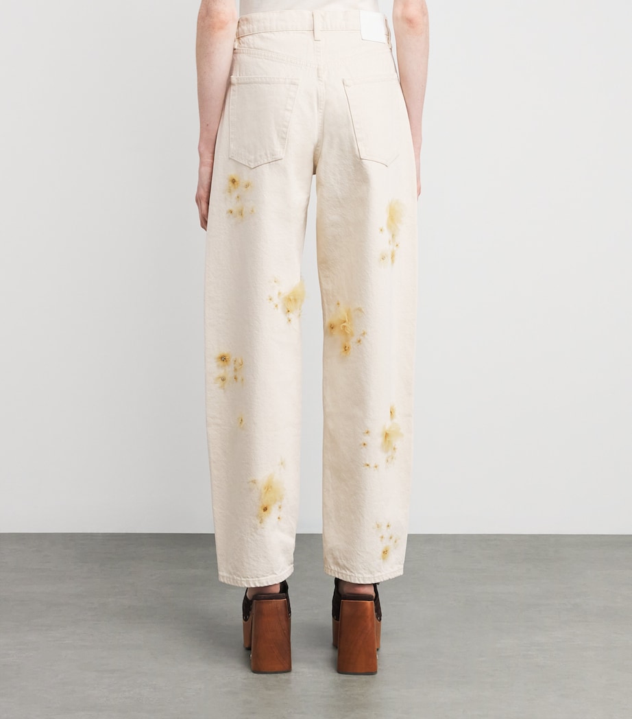 Embellished Low-Slung Barrel Jeans VANILLA BEAN Image 4