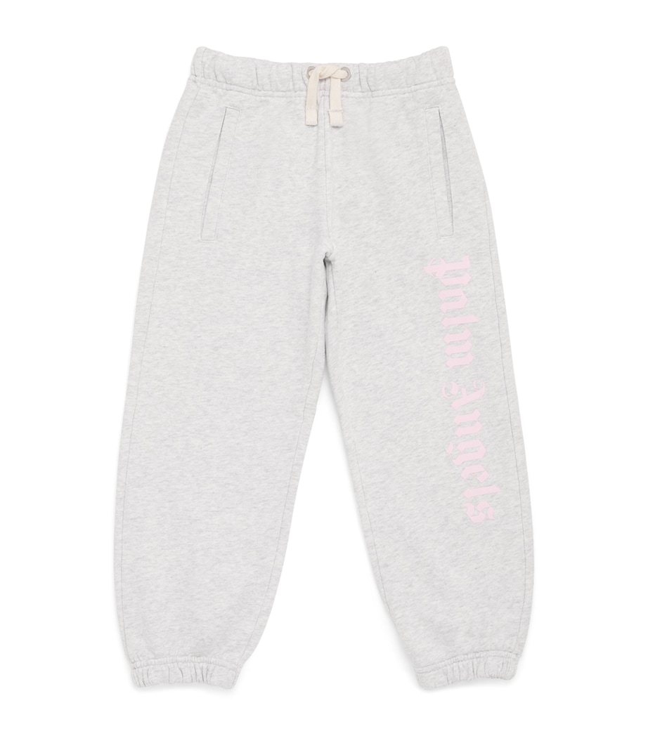 Cotton Classic Logo Sweatpants (4-12+ Years) 083BGREY-ROSE PINK Image 1