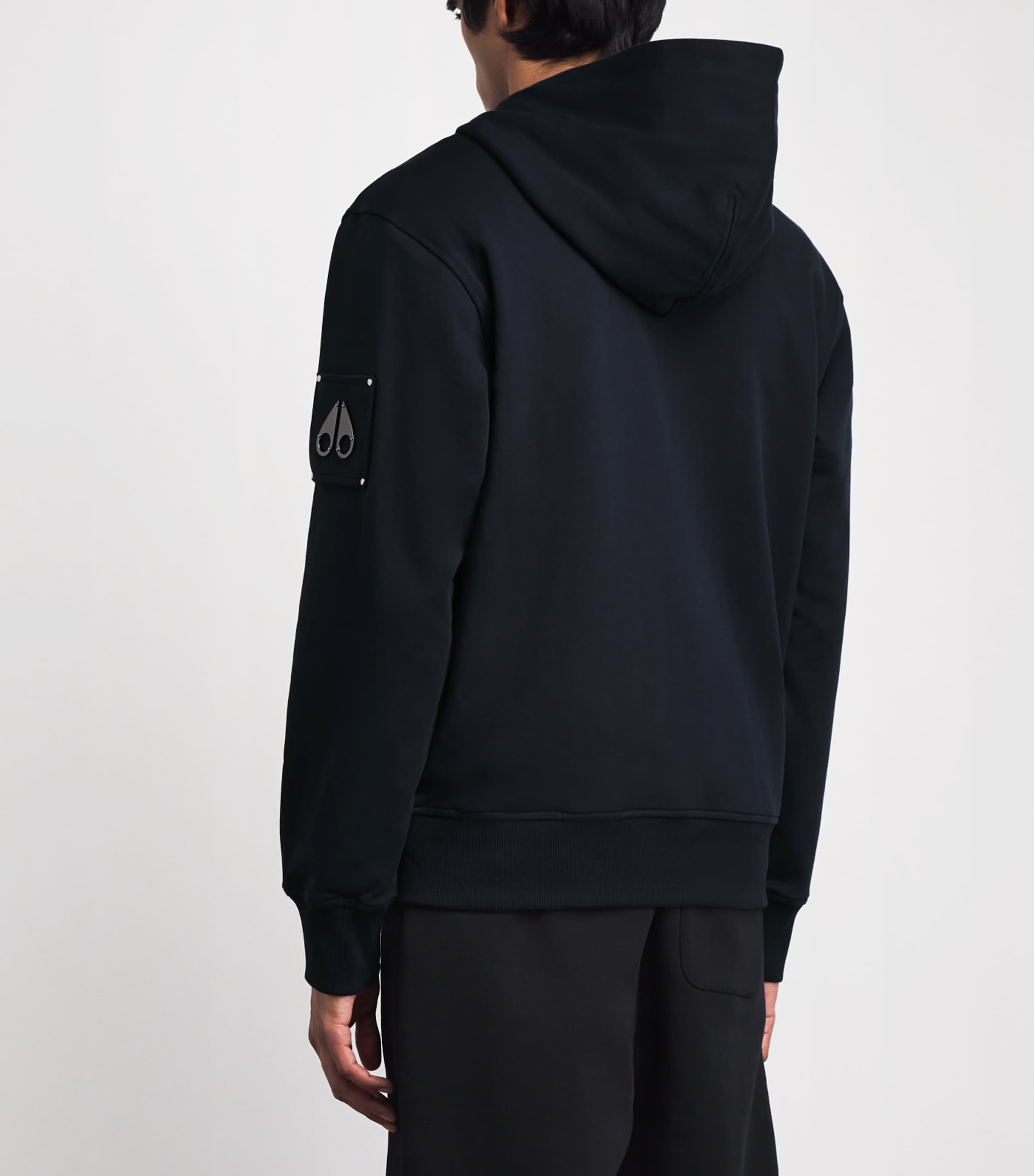 Moose Knuckles Mens Hartsfield Zip-Up Hoodie Navy Image 5